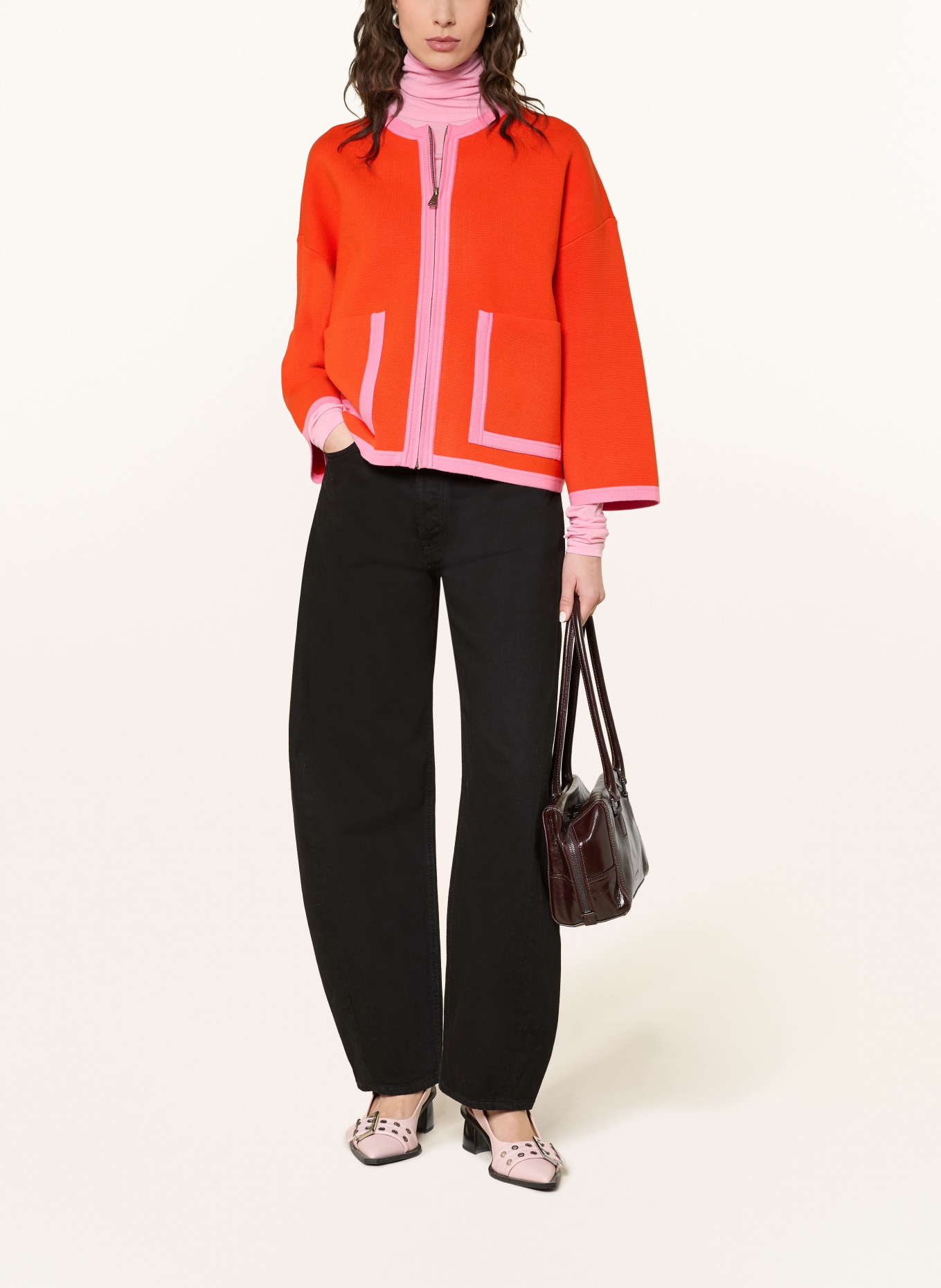 ESSENTIEL ANTWERP Svetr JANI: ORANŽOVÁ / RŮŽOVÁ