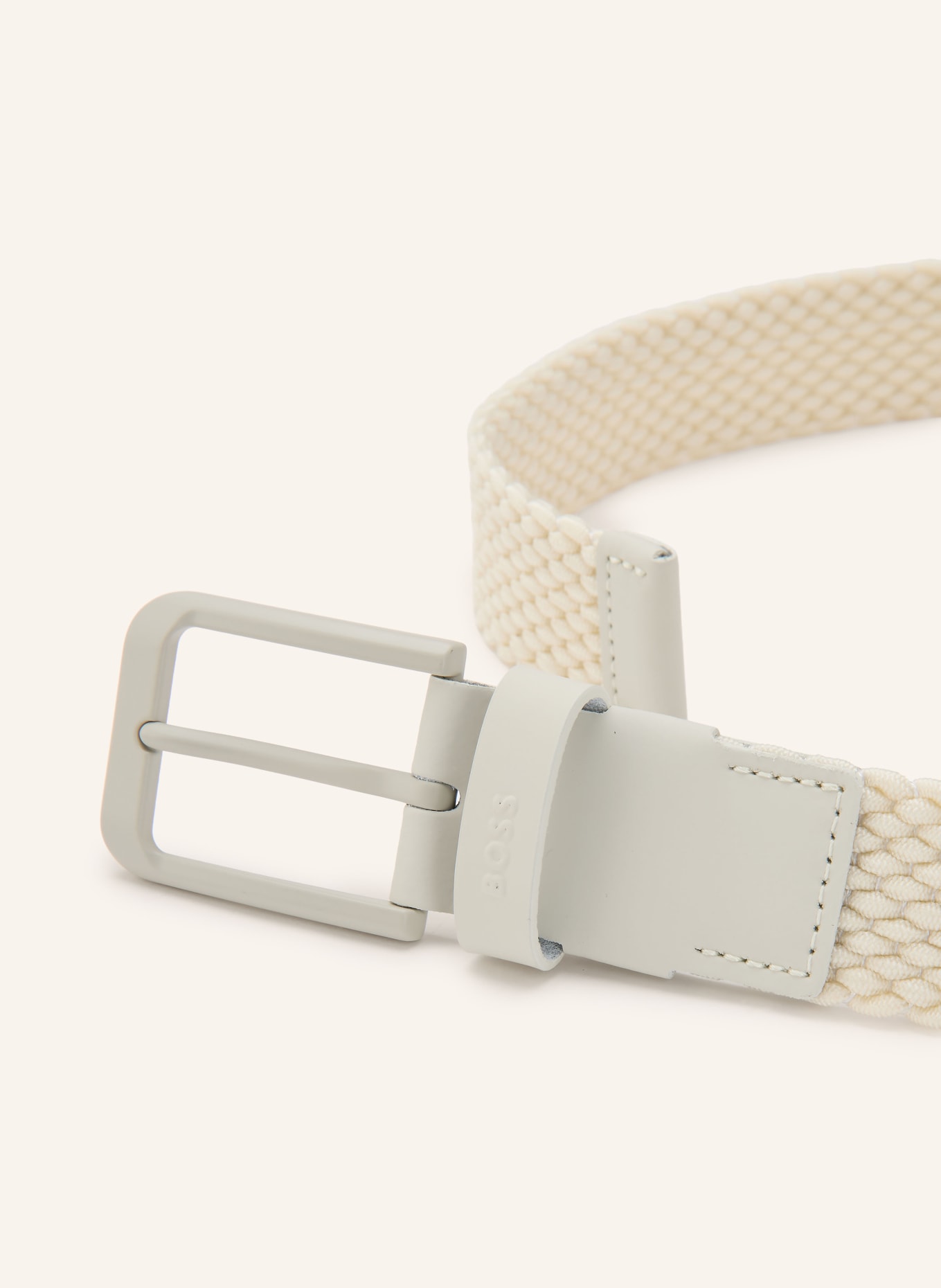 BOSS Flechtgürtel: CREME