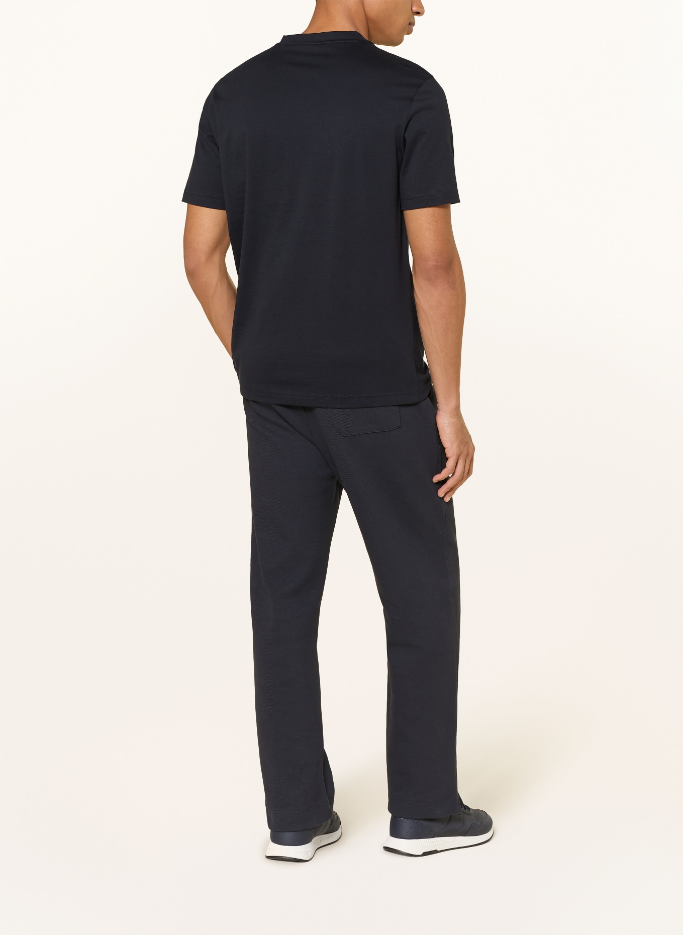 BOSS T-Shirt JOIN: DUNKELBLAU / BEIGE