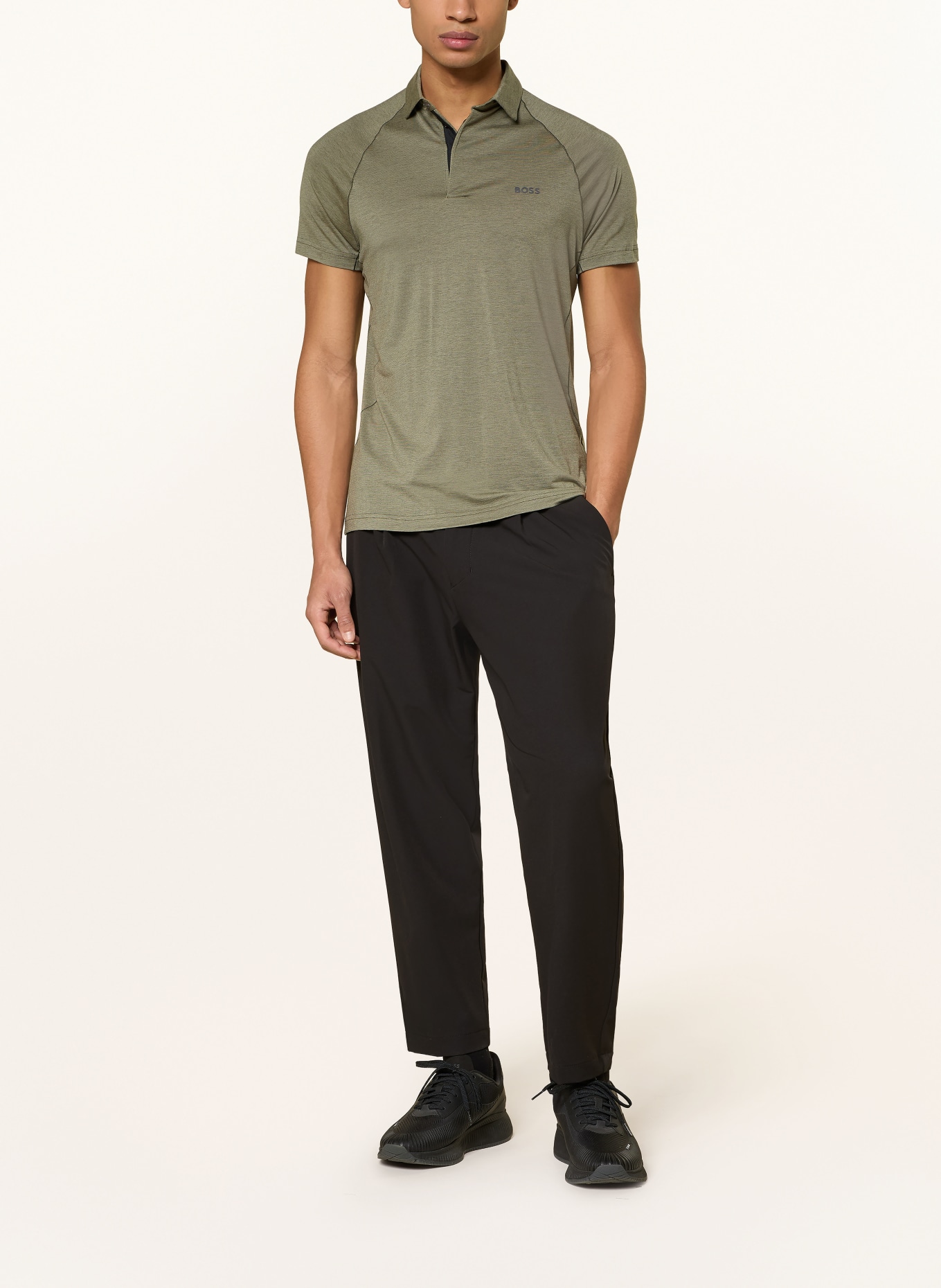 BOSS Koszulka polo z dżerseju TOUR: OLIWKOWY