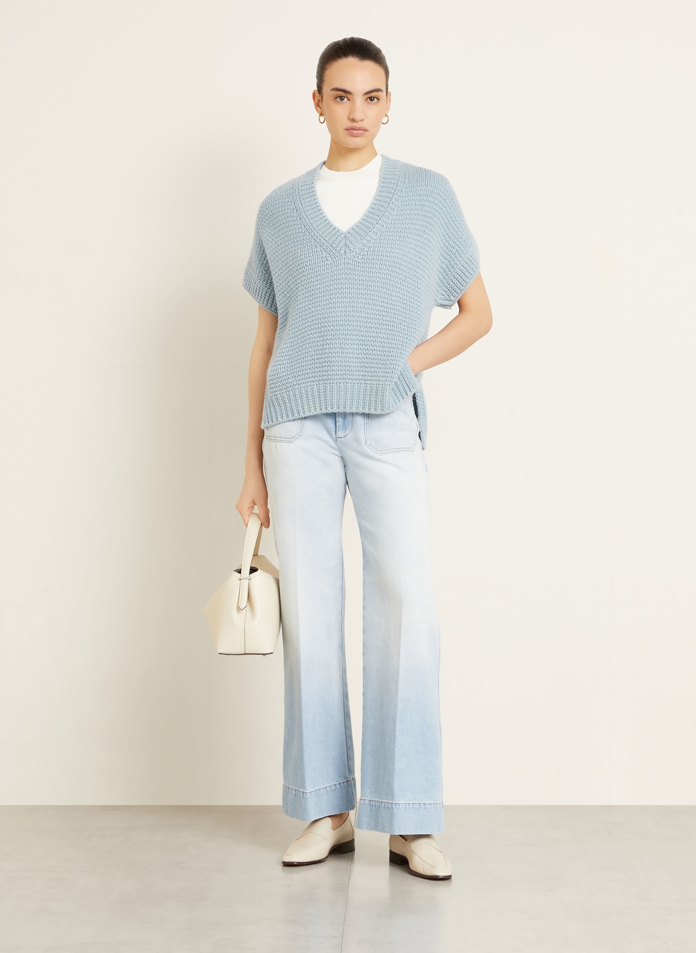 IRIS von ARNIM Strickshirt MARCELLINE: HELLBLAU