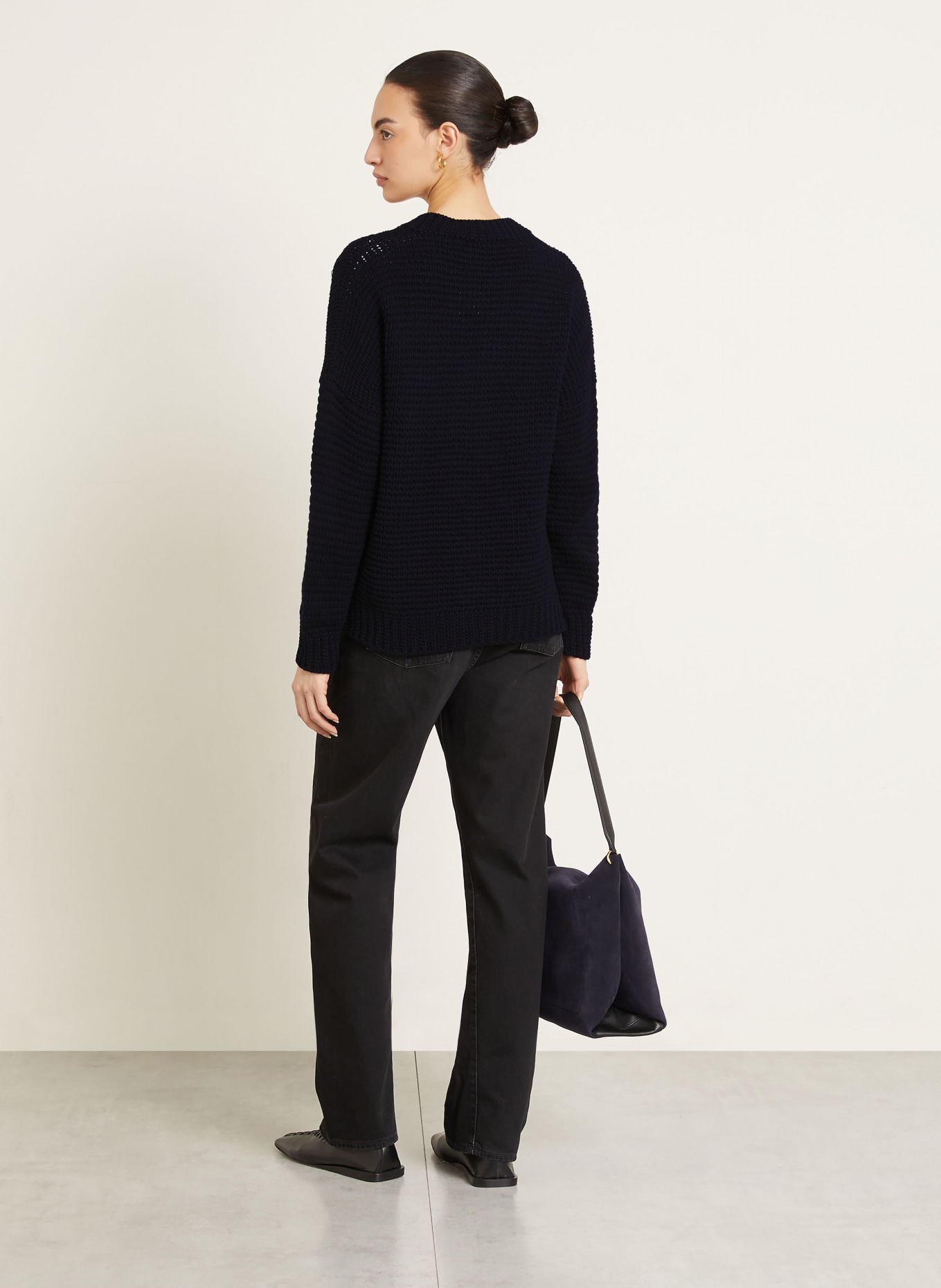 IRIS von ARNIM Sweter z kaszmiru MAGNOLIE: GRANATOWY