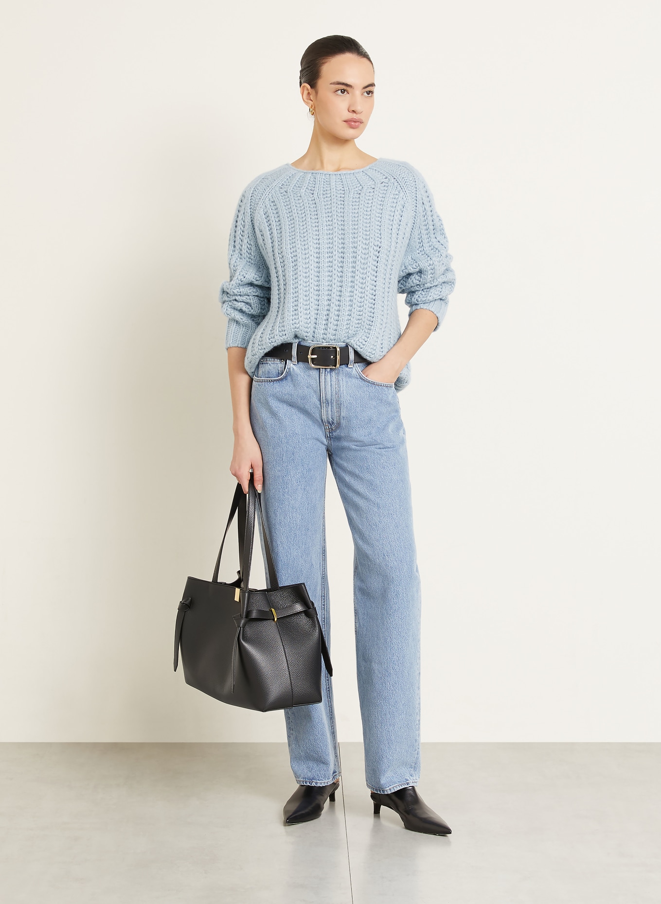 IRIS von ARNIM Sweter z kaszmiru DANIRA: JASNONIEBIESKI