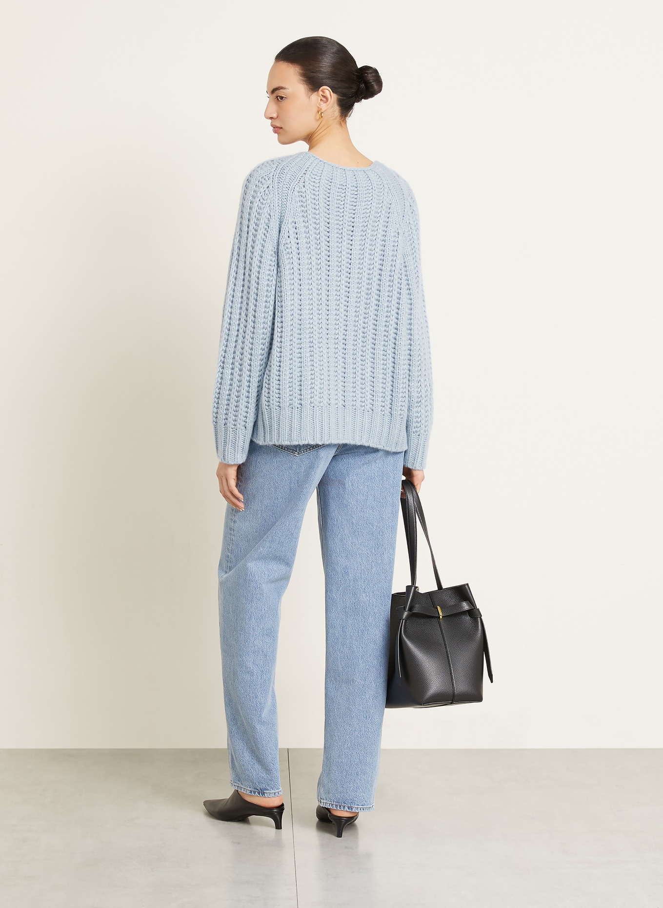 IRIS von ARNIM Sweter z kaszmiru DANIRA: JASNONIEBIESKI