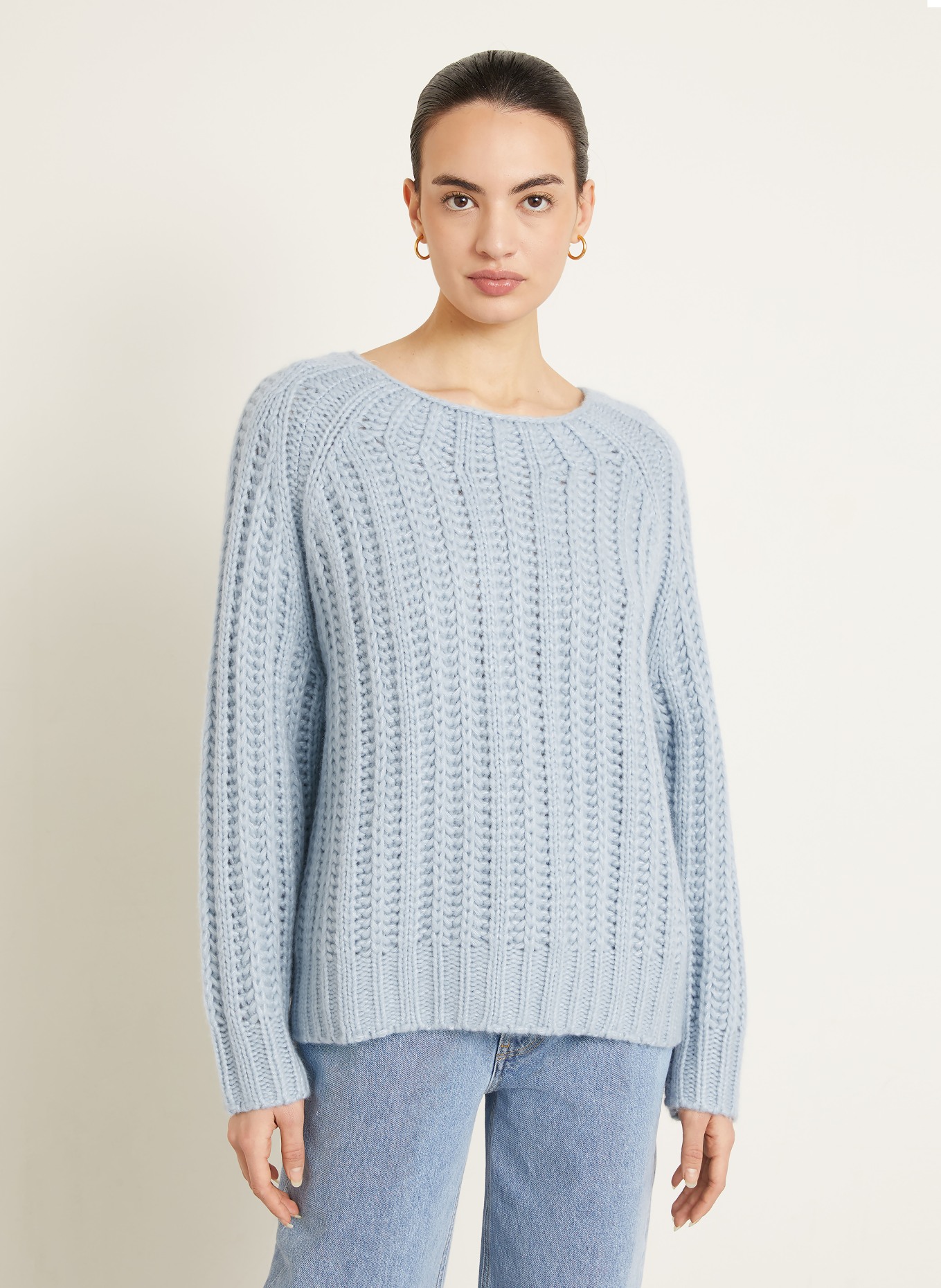 IRIS von ARNIM Sweter z kaszmiru DANIRA: JASNONIEBIESKI