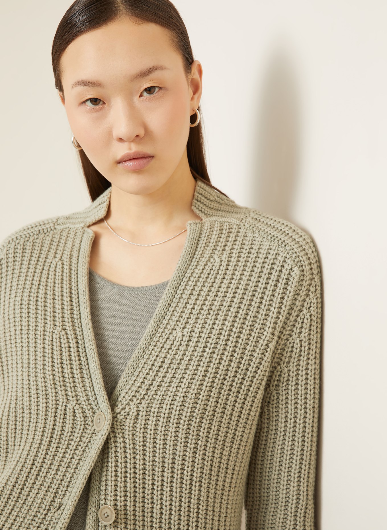 IRIS von ARNIM Strickjacke HELIANTHA aus Cashmere: GRAU