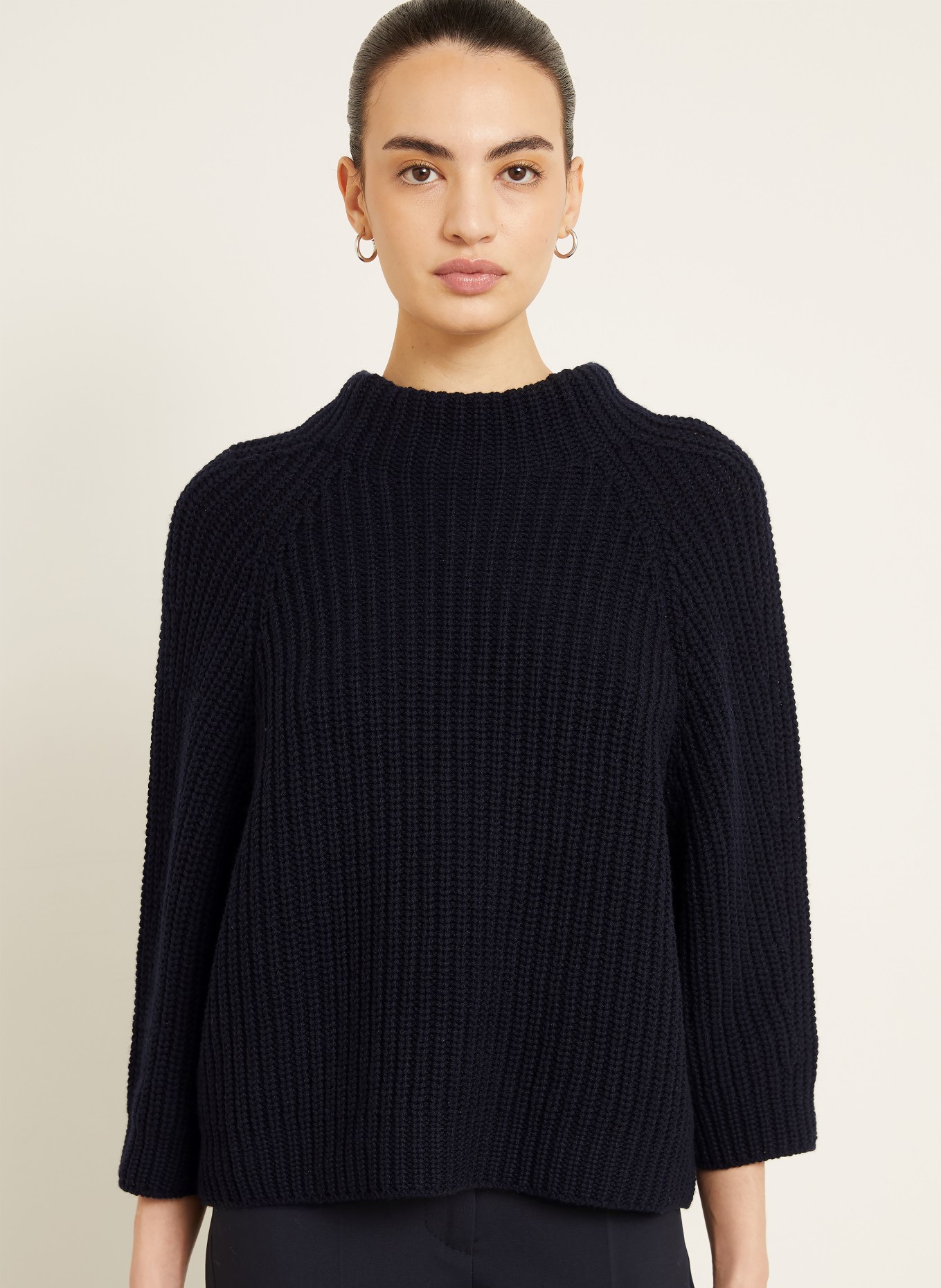IRIS von ARNIM Cashmere-Pullover FALLOU mit 3/4-Arm: DUNKELBLAU