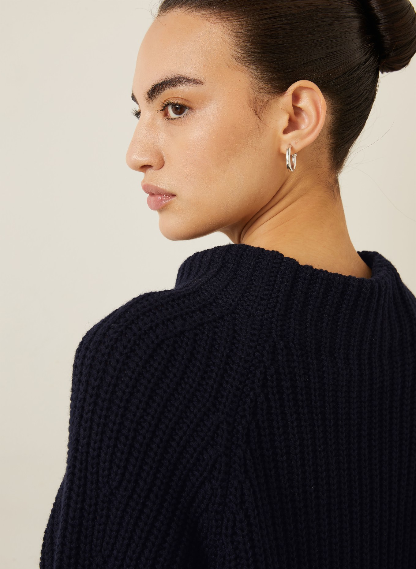 IRIS von ARNIM Cashmere-Pullover FALLOU mit 3/4-Arm: DUNKELBLAU