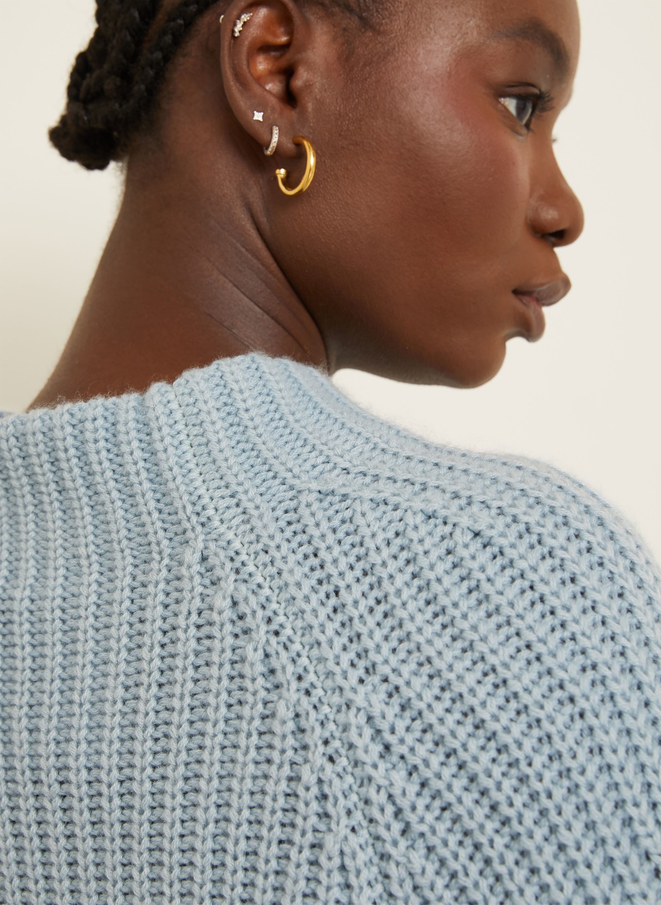 IRIS von ARNIM Cashmere-Pullover FALLOU mit 3/4-Arm: HELLBLAU