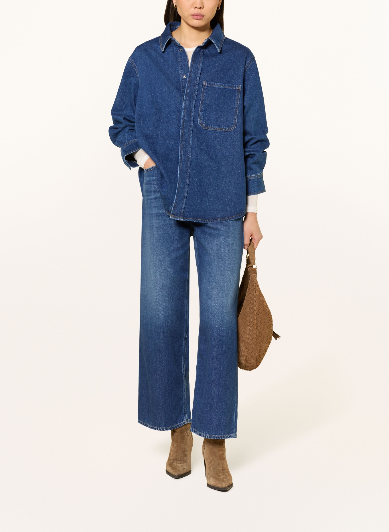 REPLAY Wide Leg Jeans CARY: 007 DARK BLUE