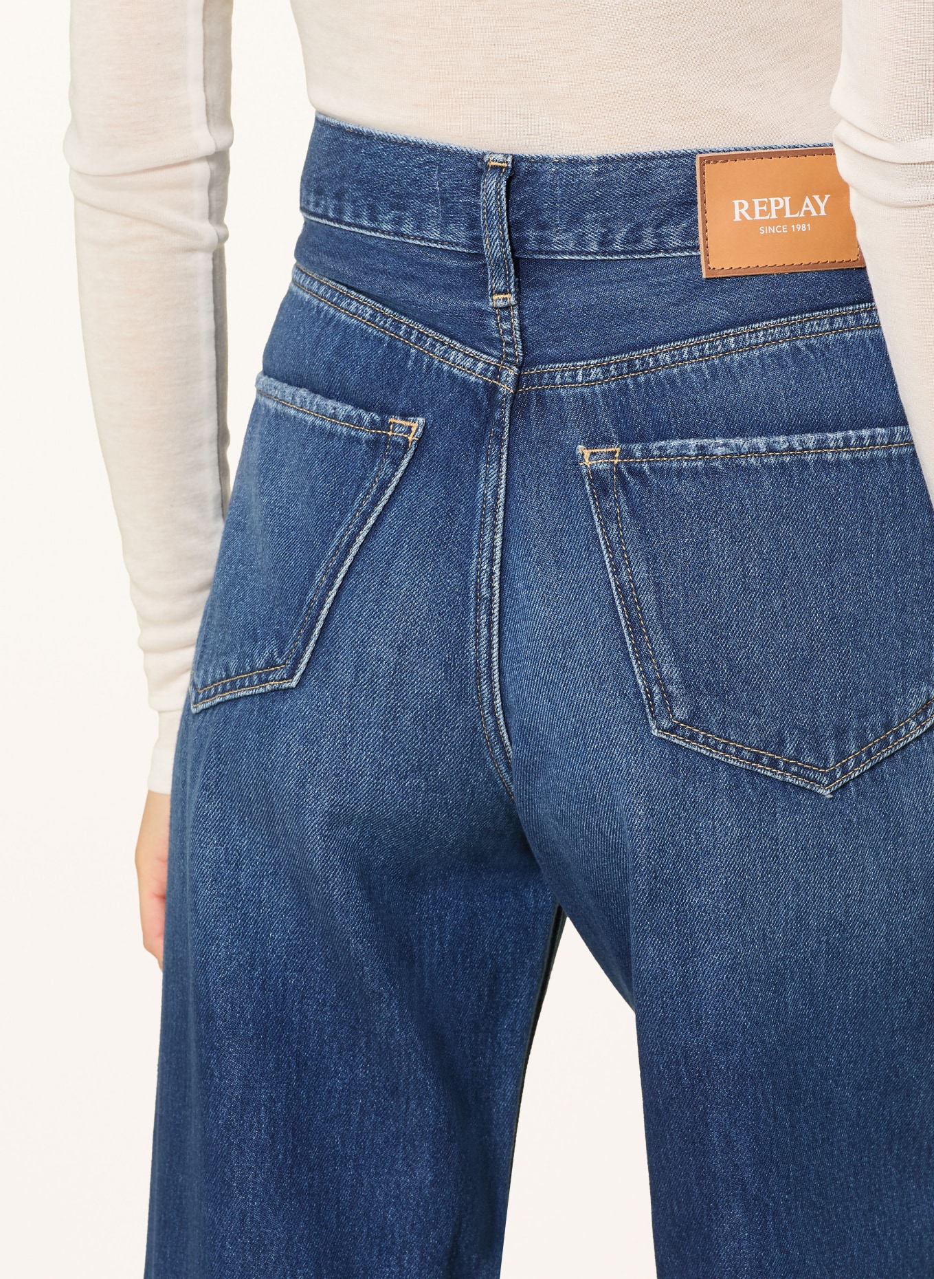 REPLAY Wide Leg Jeans CARY: 007 DARK BLUE