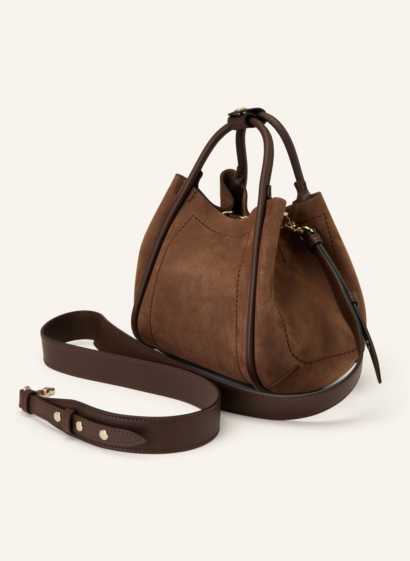 Max Mara Handtasche MARINE XS: DUNKELBRAUN / GOLD