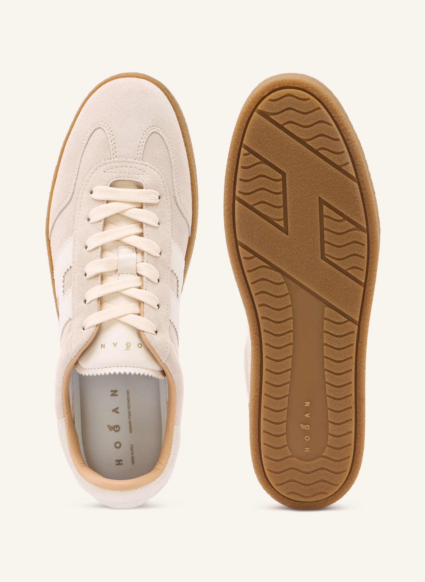 HOGAN Sneaker H698: BEIGE / ECRU
