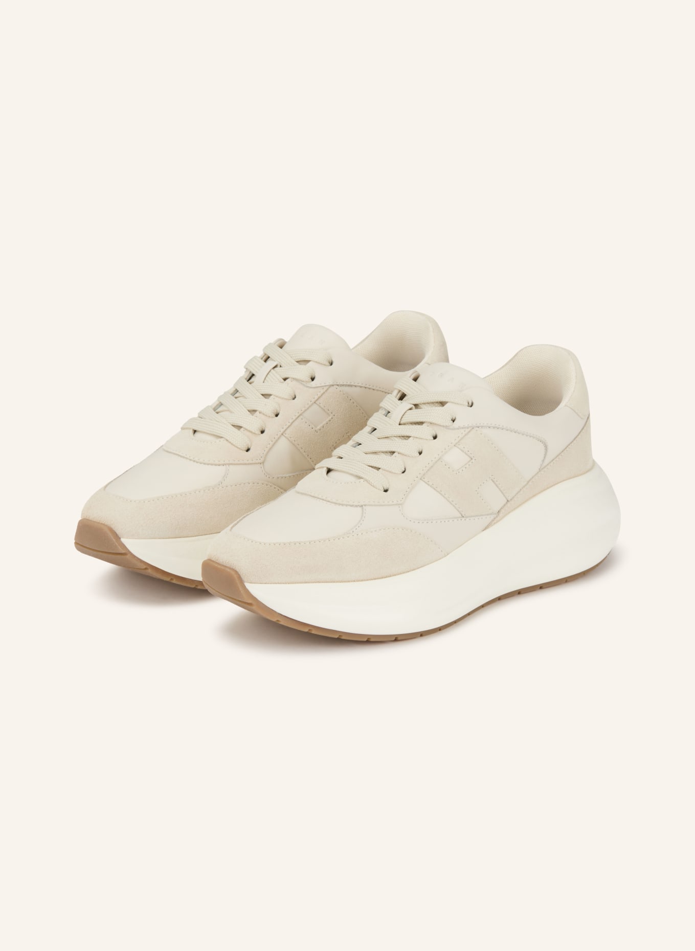 HOGAN Sneaker: HELLGRAU / CREME