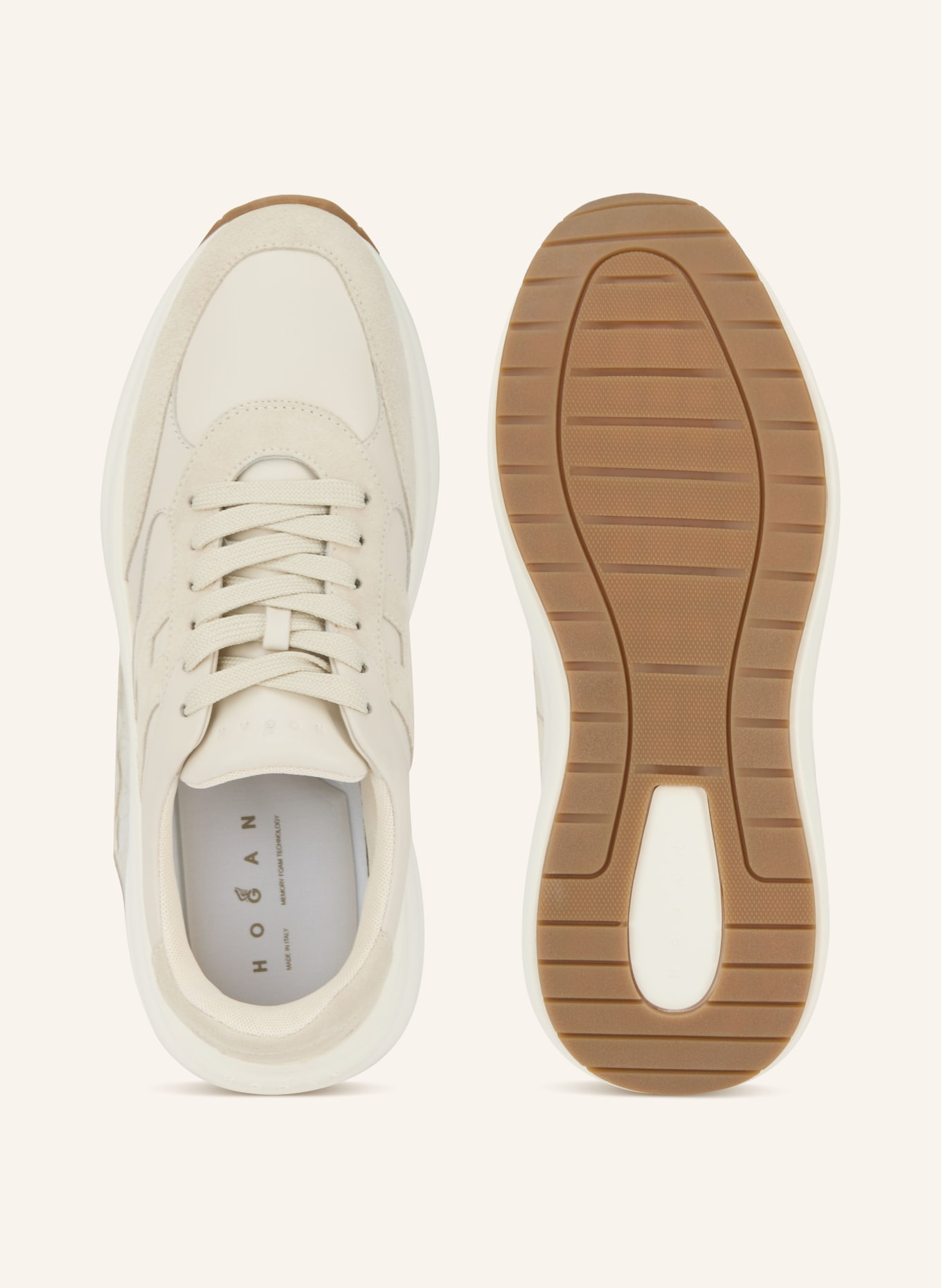 HOGAN Sneaker: HELLGRAU / CREME