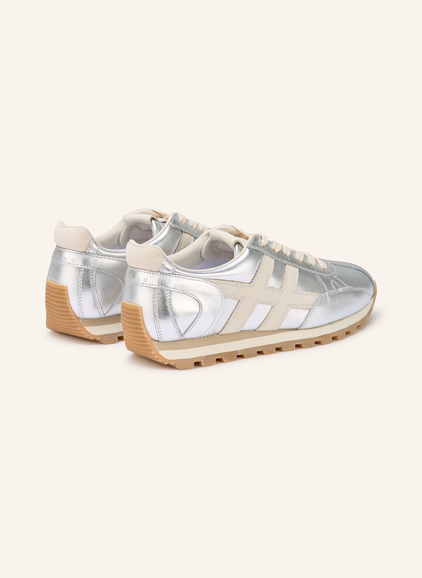 HOGAN Sneaker H701: SILVER / ECRU