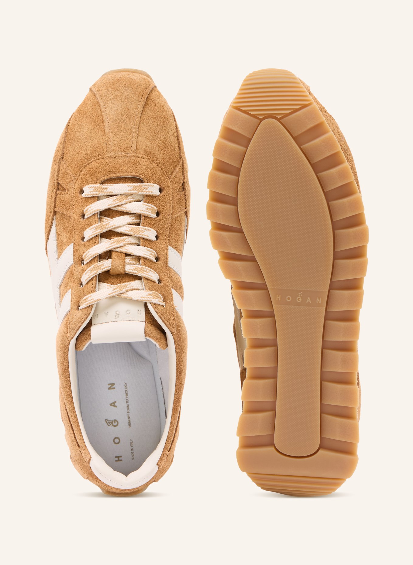 HOGAN Sneaker H701: BRAUN / WEISS