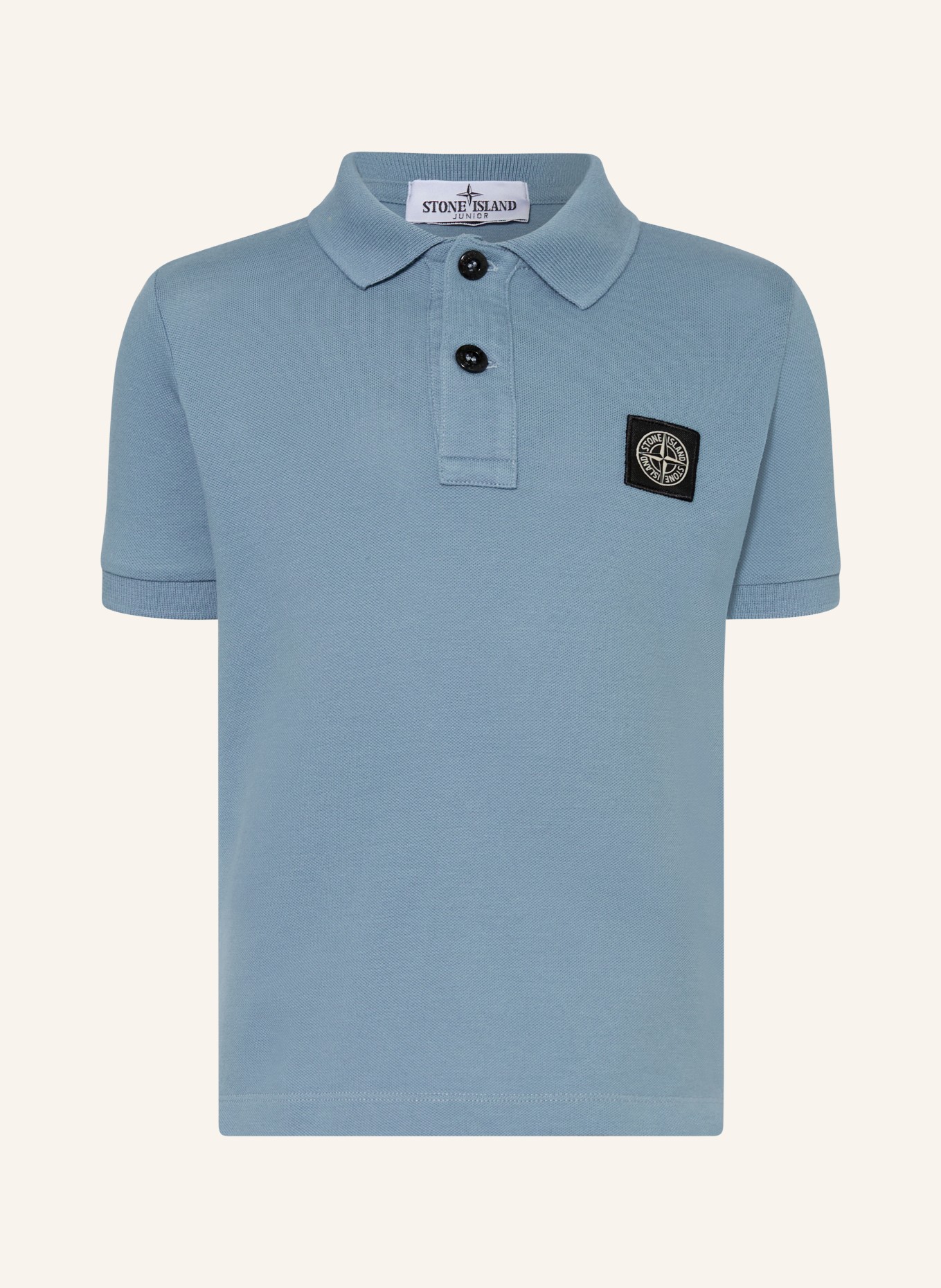 STONE ISLAND JUNIOR Piqué-Poloshirt: HELLBLAU