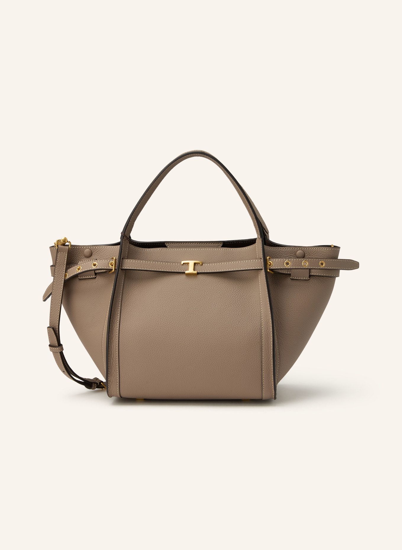 TOD'S Shopper TIM SMALL: CAMEL / GOLD