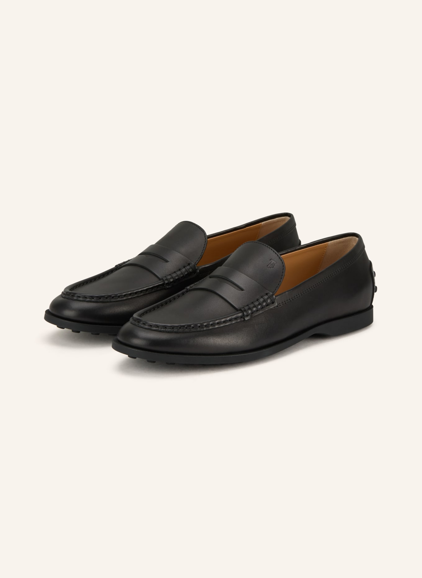 TOD'S Penny-Loafer GOMMA: SCHWARZ