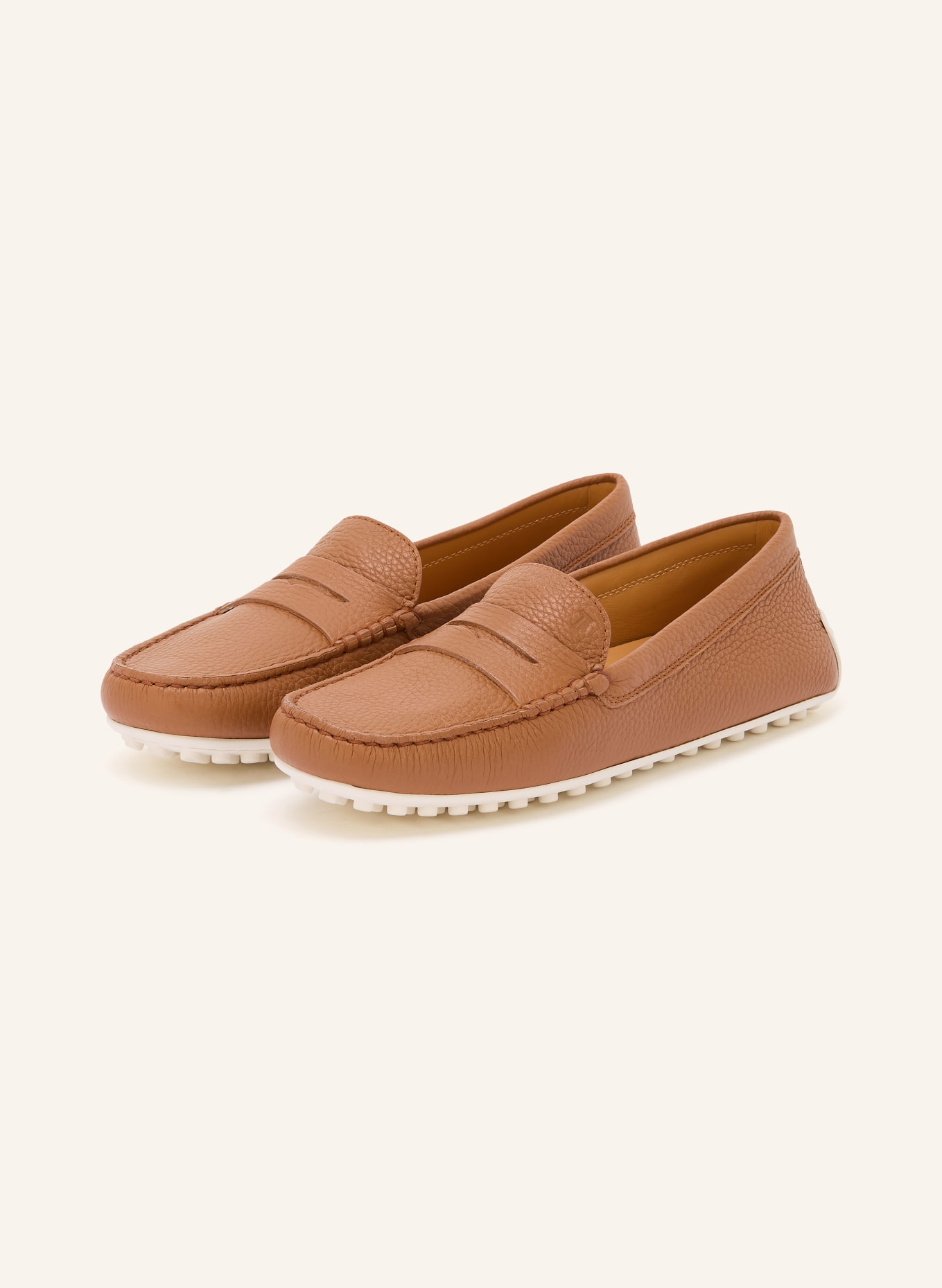 TOD'S Penny mokasíny GOMMA: HNĚDÁ