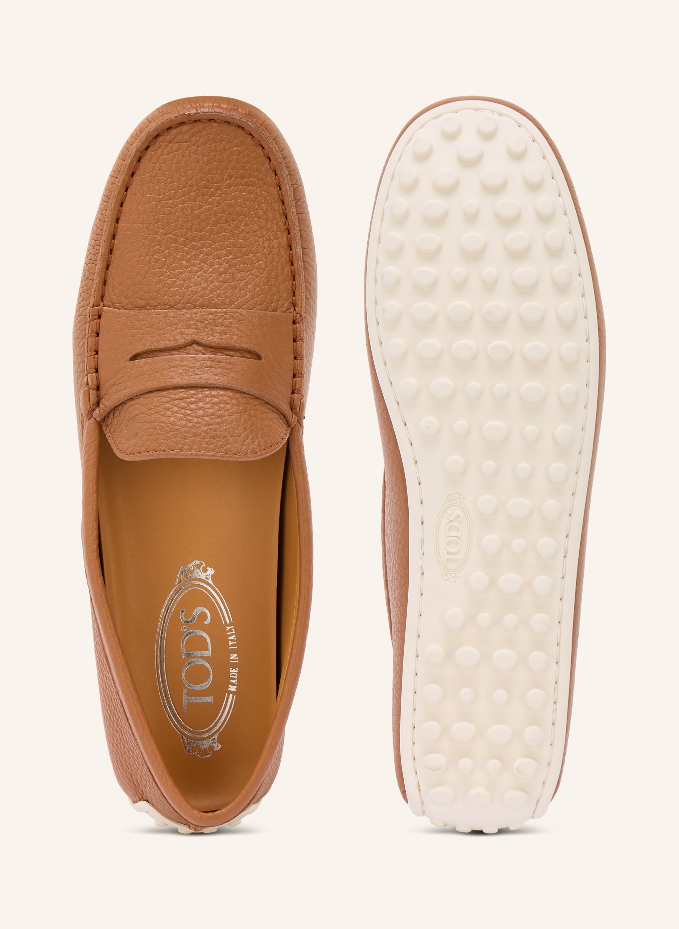 TOD'S Penny mokasíny GOMMA: HNĚDÁ