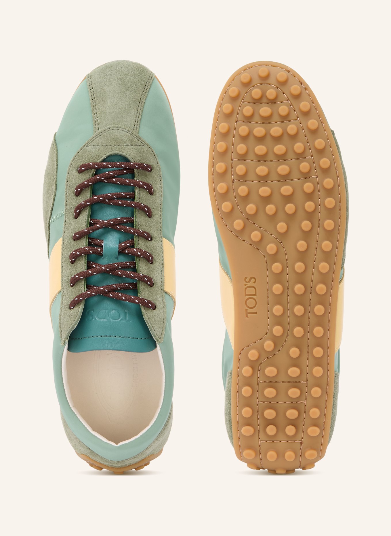 TOD'S Tenisky T-MARATHON: ZELENÁ / TMAVĚ ŽLUTÁ / SVĚTLE ZELENÁ