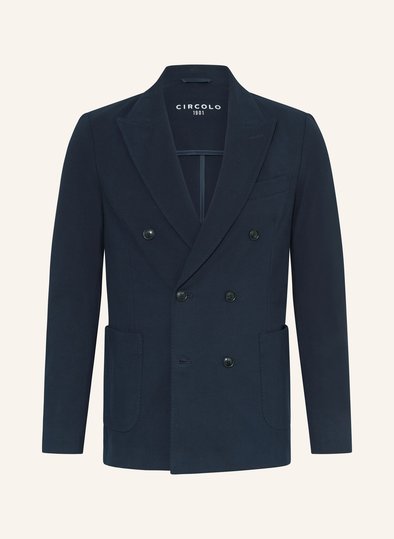 CIRCOLO 1901 Slim fit jersey suit jacket: 447 Blu Navy