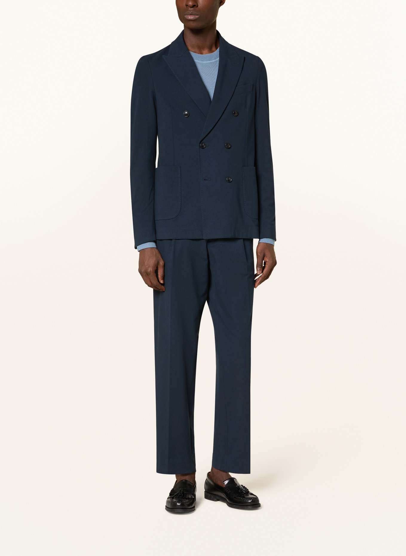 CIRCOLO 1901 Slim fit jersey suit jacket: 447 Blu Navy