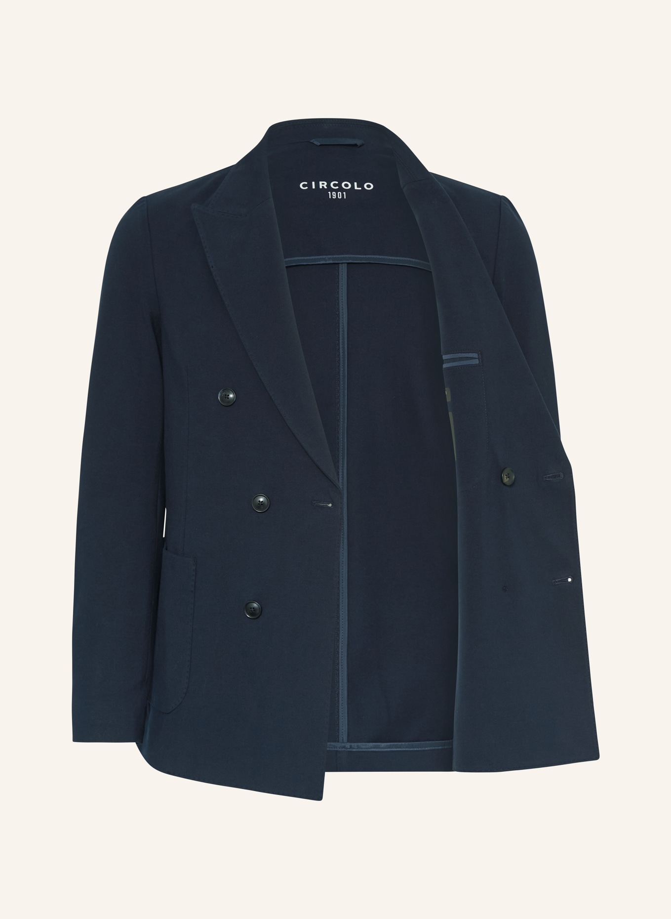 CIRCOLO 1901 Slim fit jersey suit jacket: 447 Blu Navy