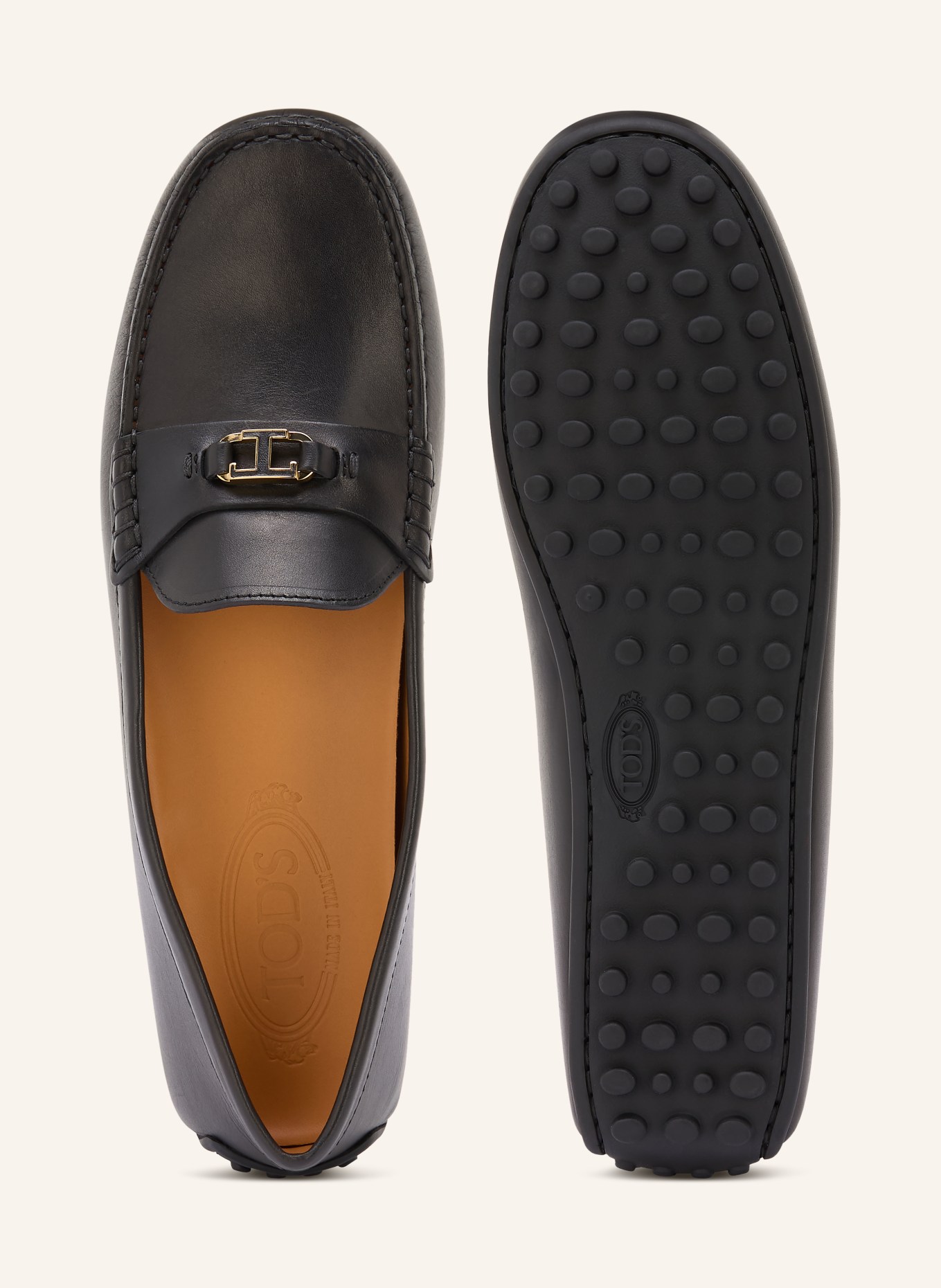 TOD'S mokasyny: CZARNY