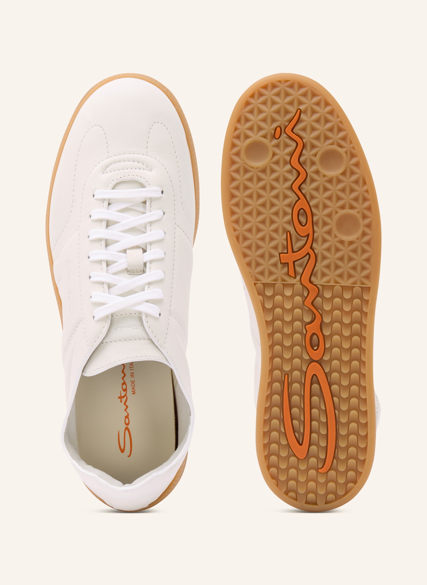 Santoni OLY sneaker: WHITE