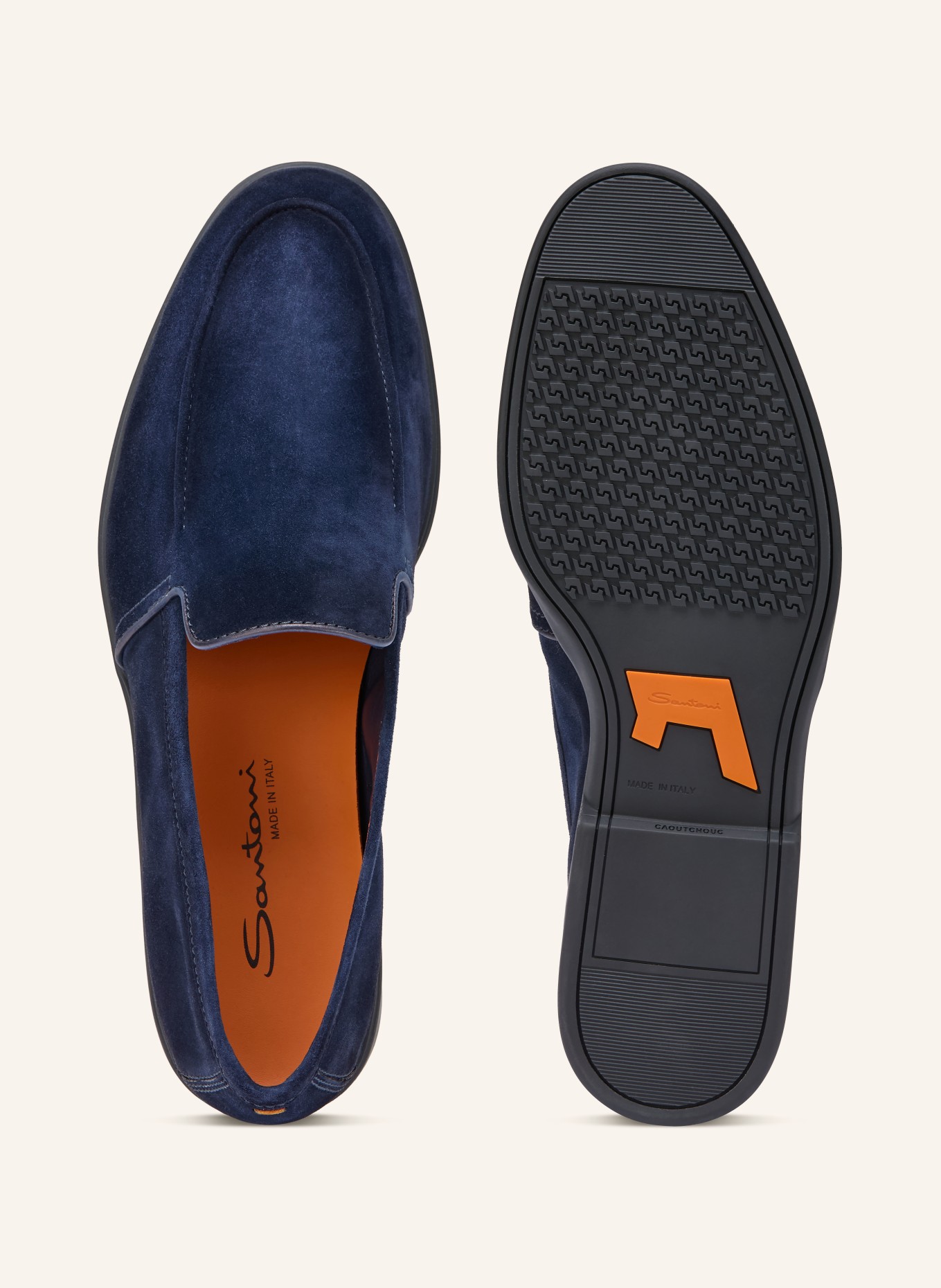 Santoni MALIBU slippers: DARK BLUE