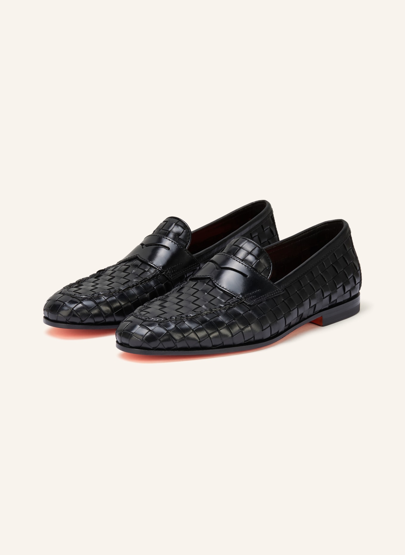 Santoni Penny loafers DOOR DAMA: BLACK