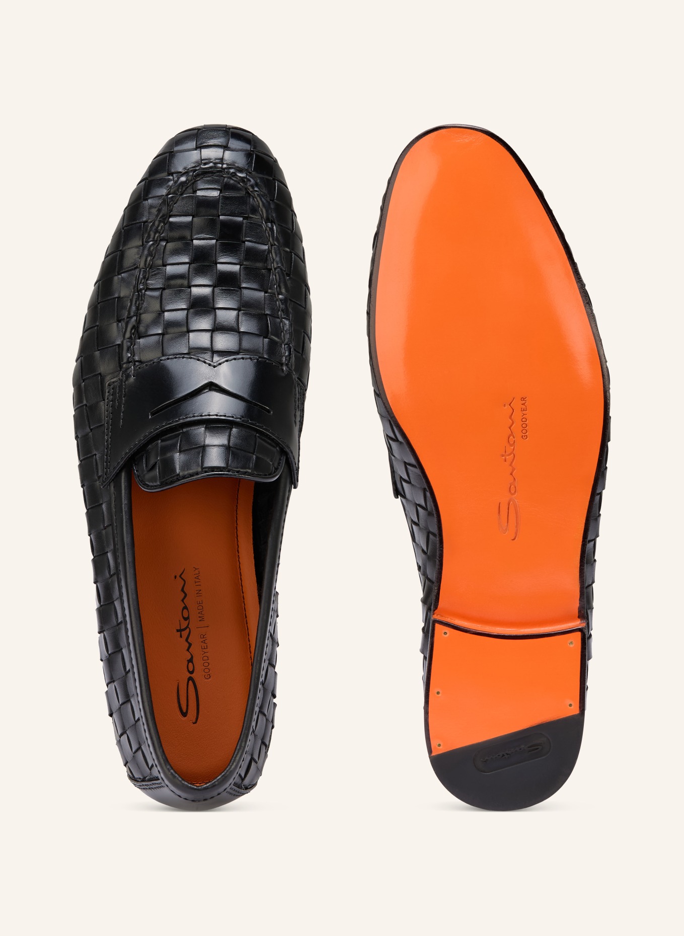 Santoni Penny loafers DOOR DAMA: BLACK