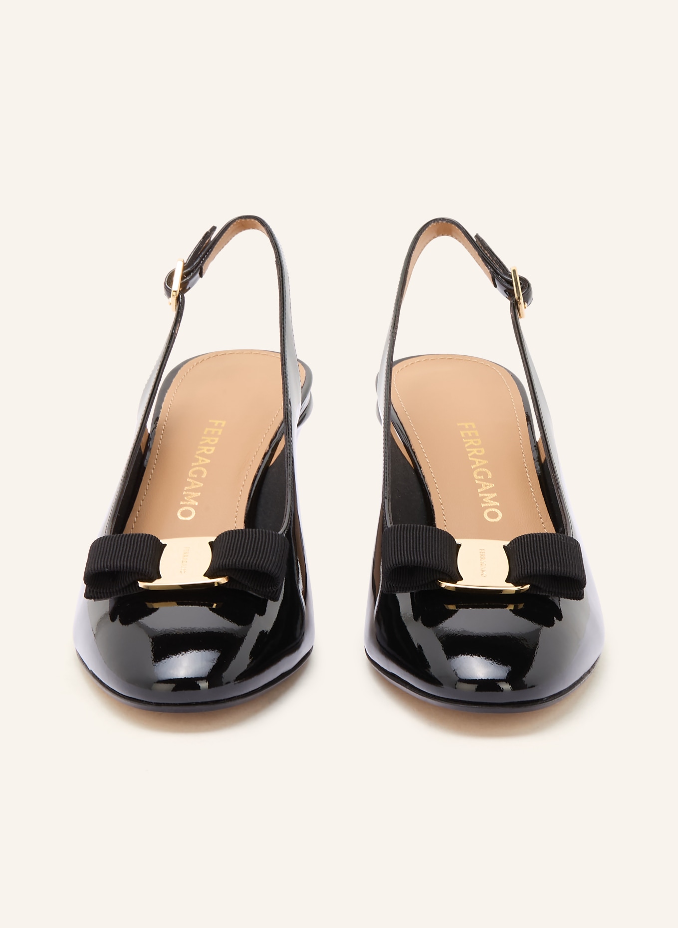 FERRAGAMO Sling pumps NEW VARA: BLACK