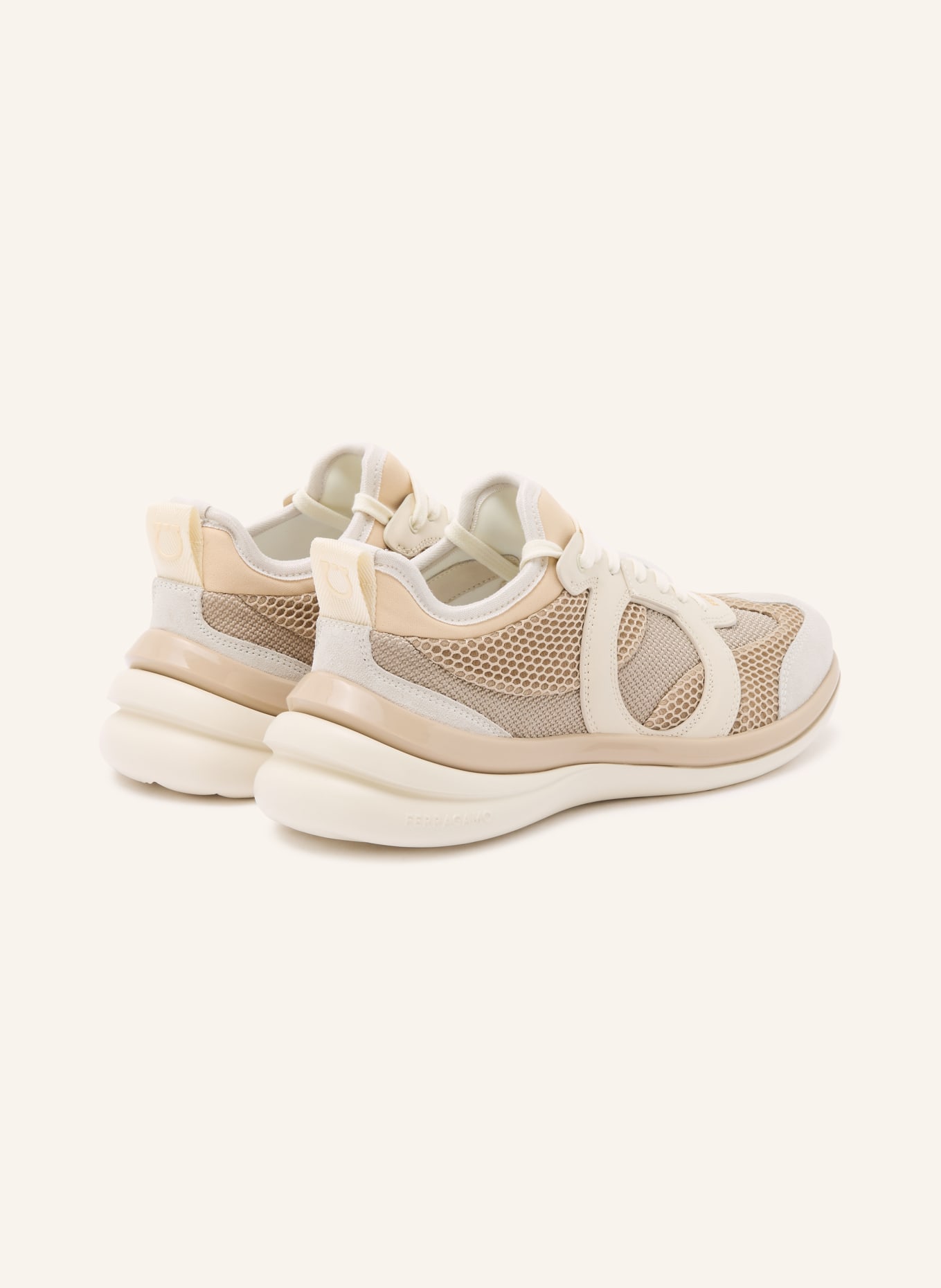 FERRAGAMO Sneaker TIMOTHE: BEIGE / CREME