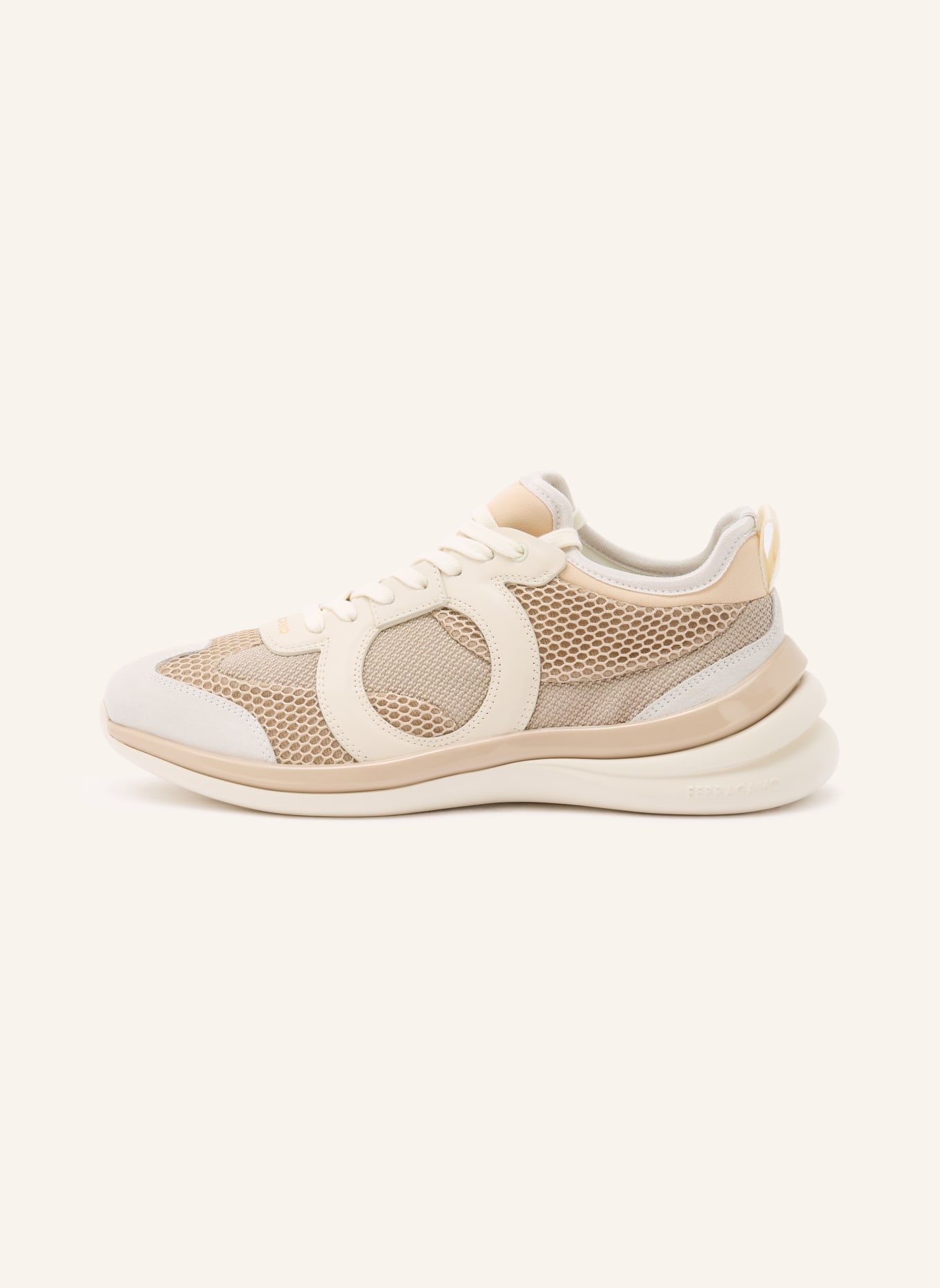 FERRAGAMO Sneaker TIMOTHE: BEIGE / CREME