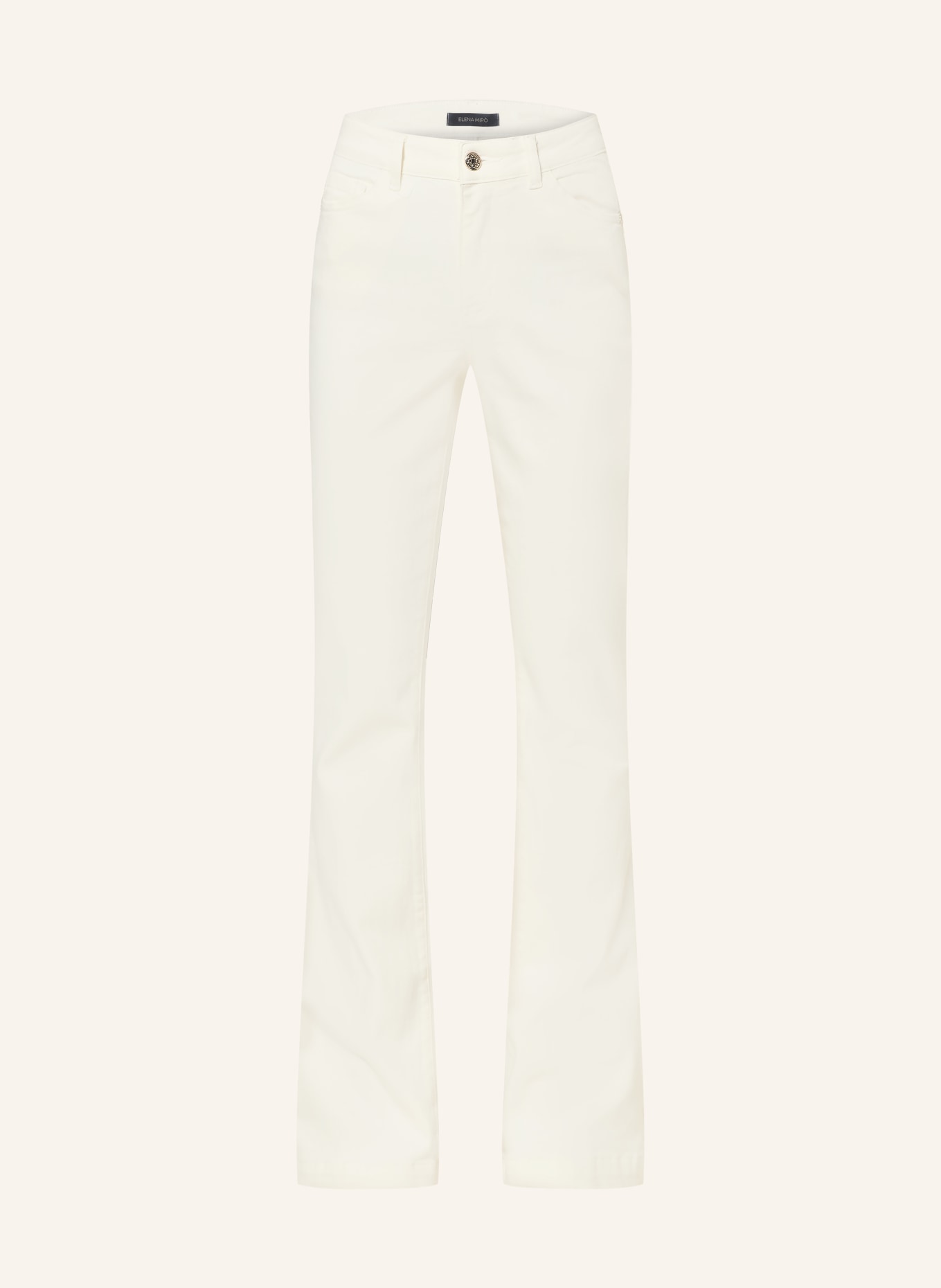 ELENA MIRO Bootcut Jeans: 011 OFF WHITE