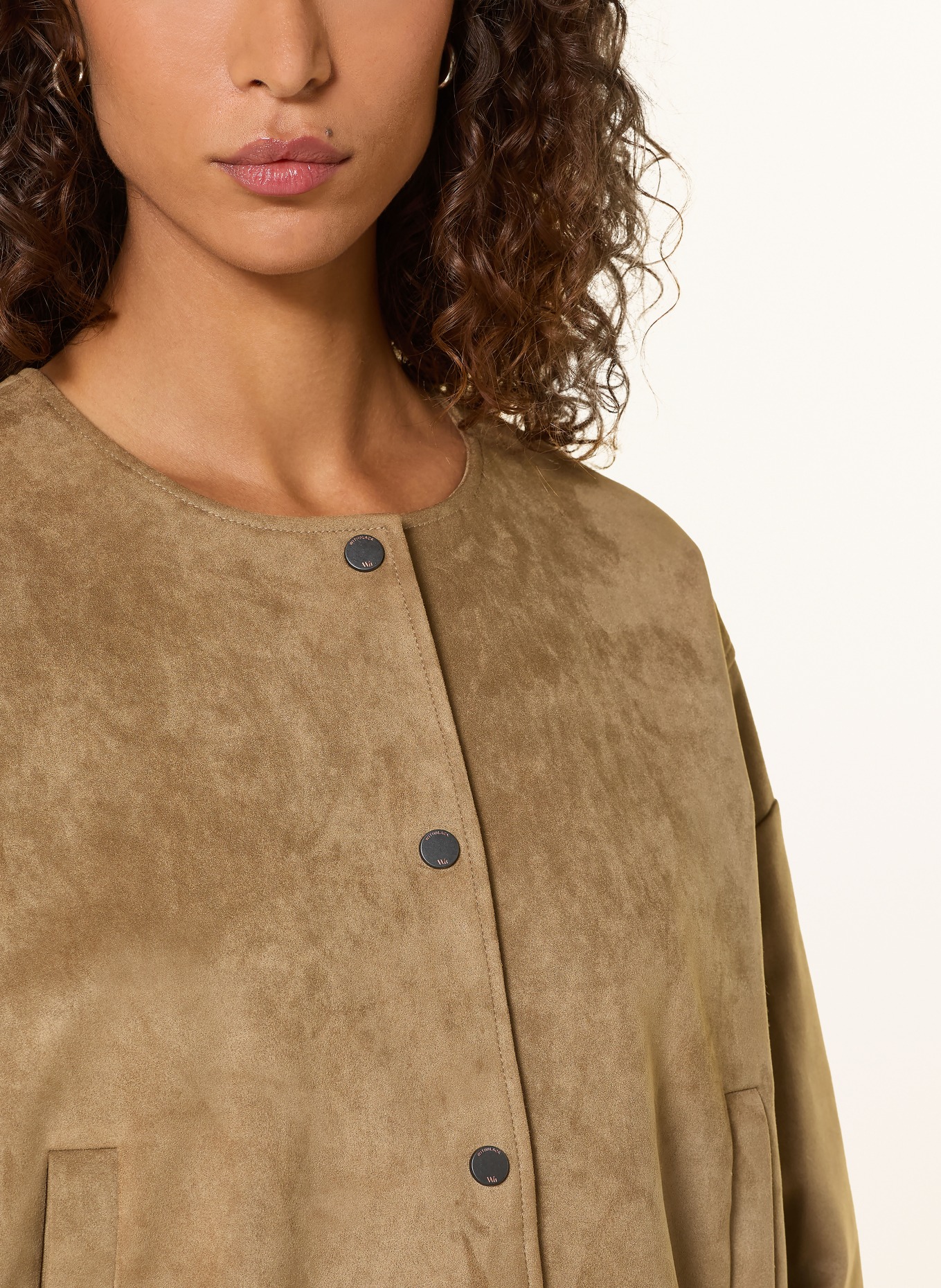 WITHBLACK FREYA leather-look blouson: CAMEL