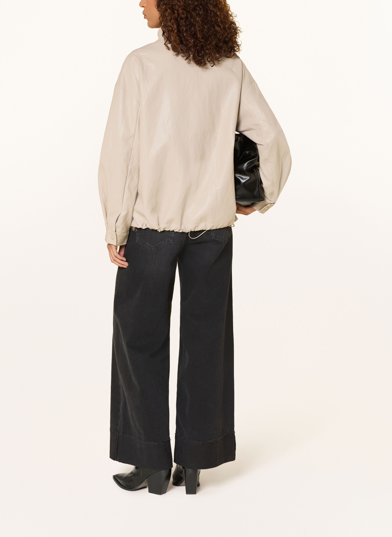 WITHBLACK Jacke ANNI in Lederoptik: CREME