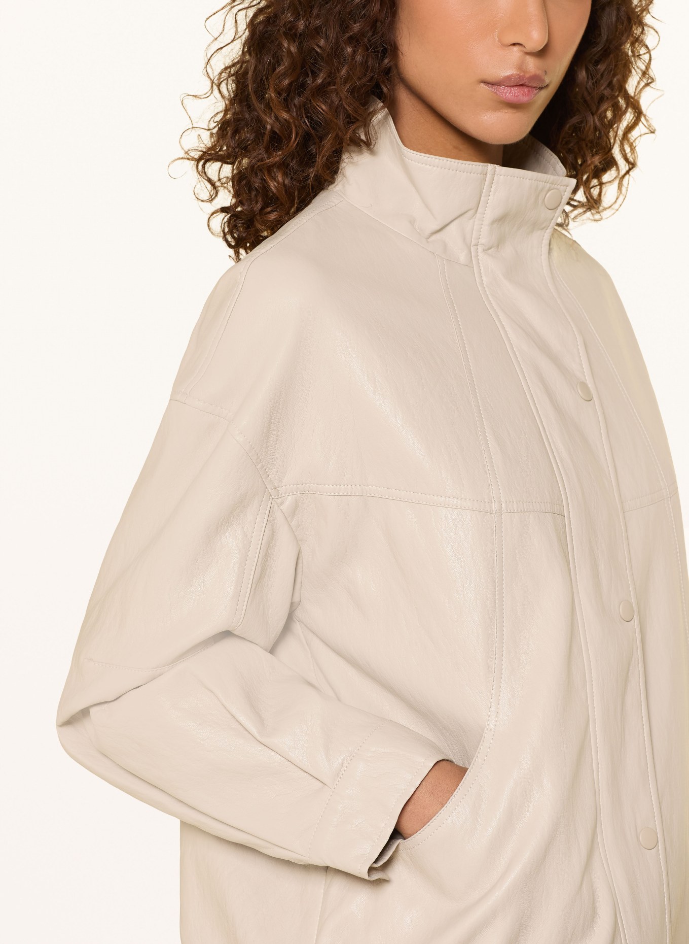 WITHBLACK Jacke ANNI in Lederoptik: CREME