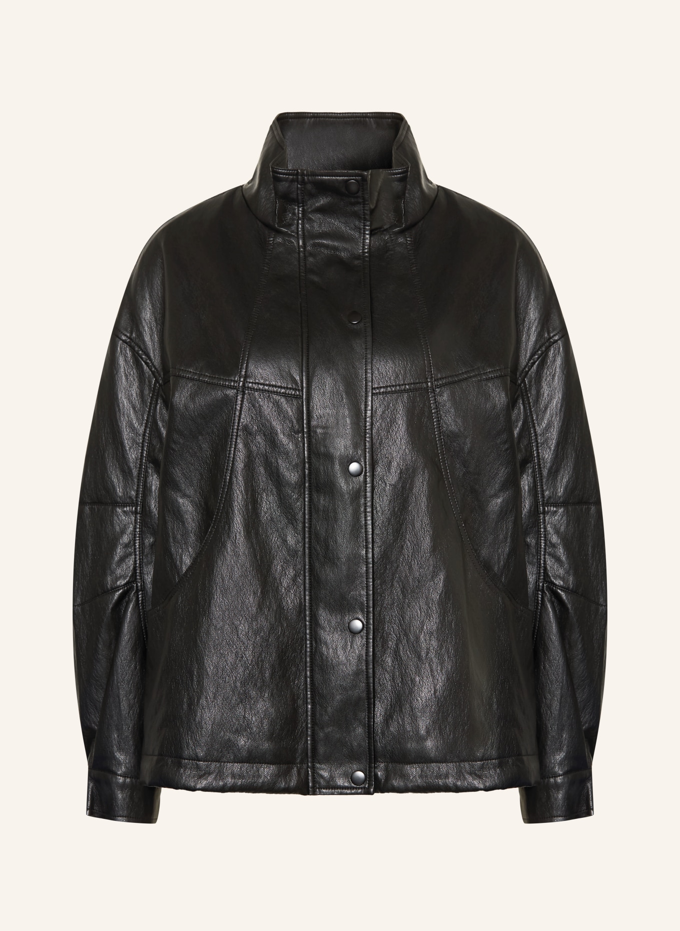 WITHBLACK Jacke ANNI in Lederoptik: SCHWARZ