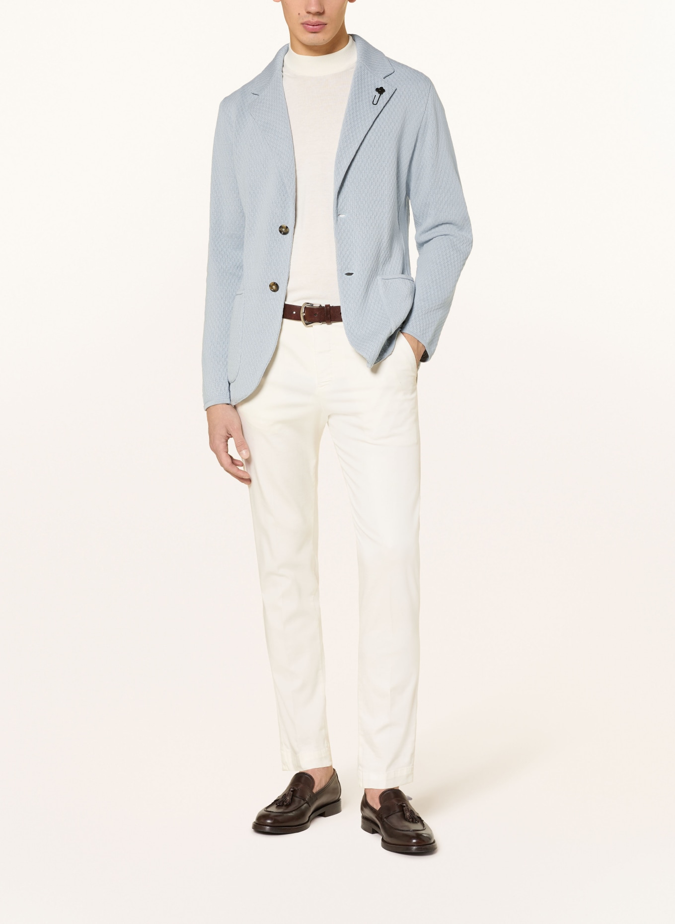 LARDINI Stricksakko Extra Slim Fit: BLAUGRAU