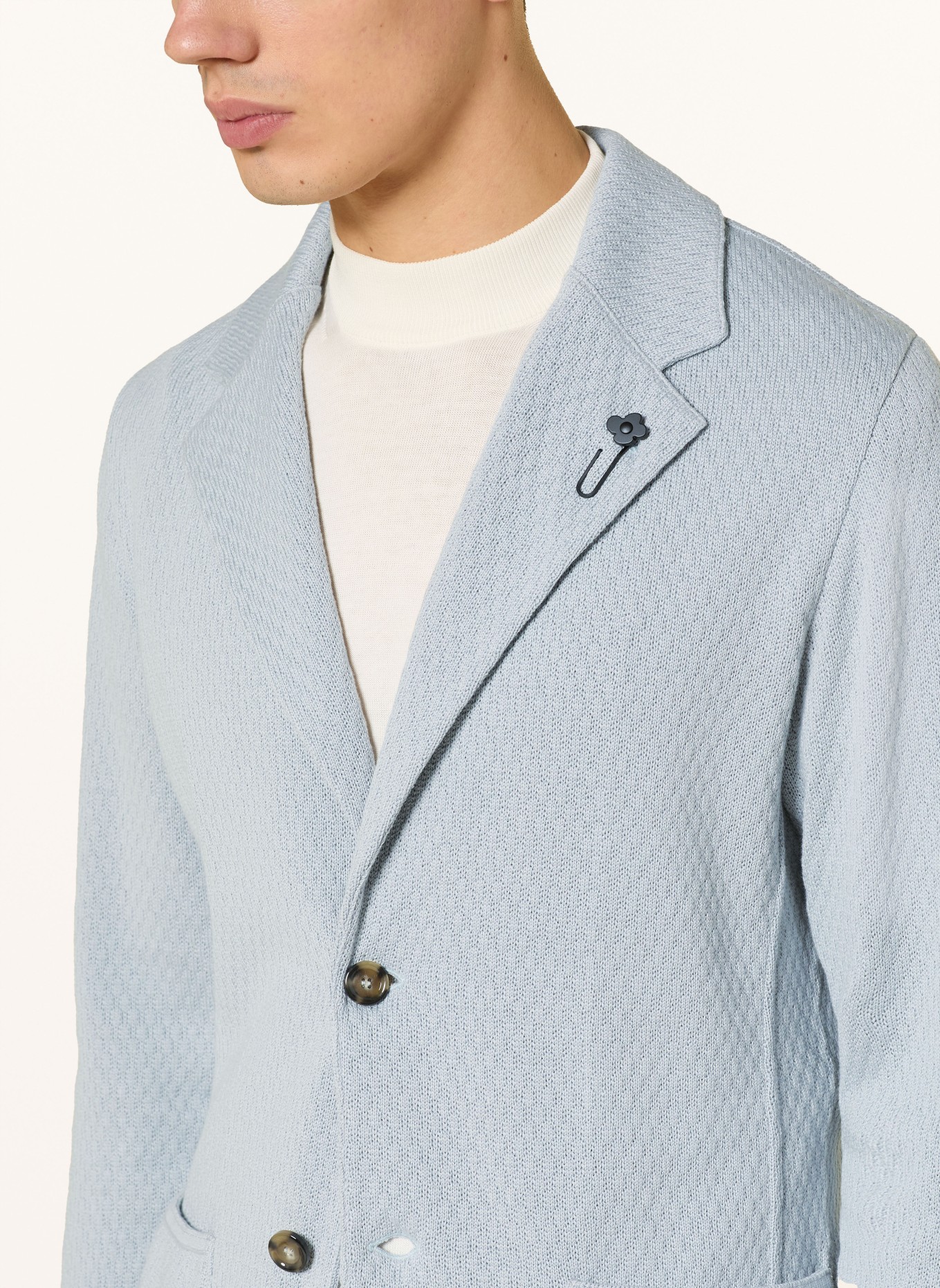 LARDINI Stricksakko Extra Slim Fit: BLAUGRAU