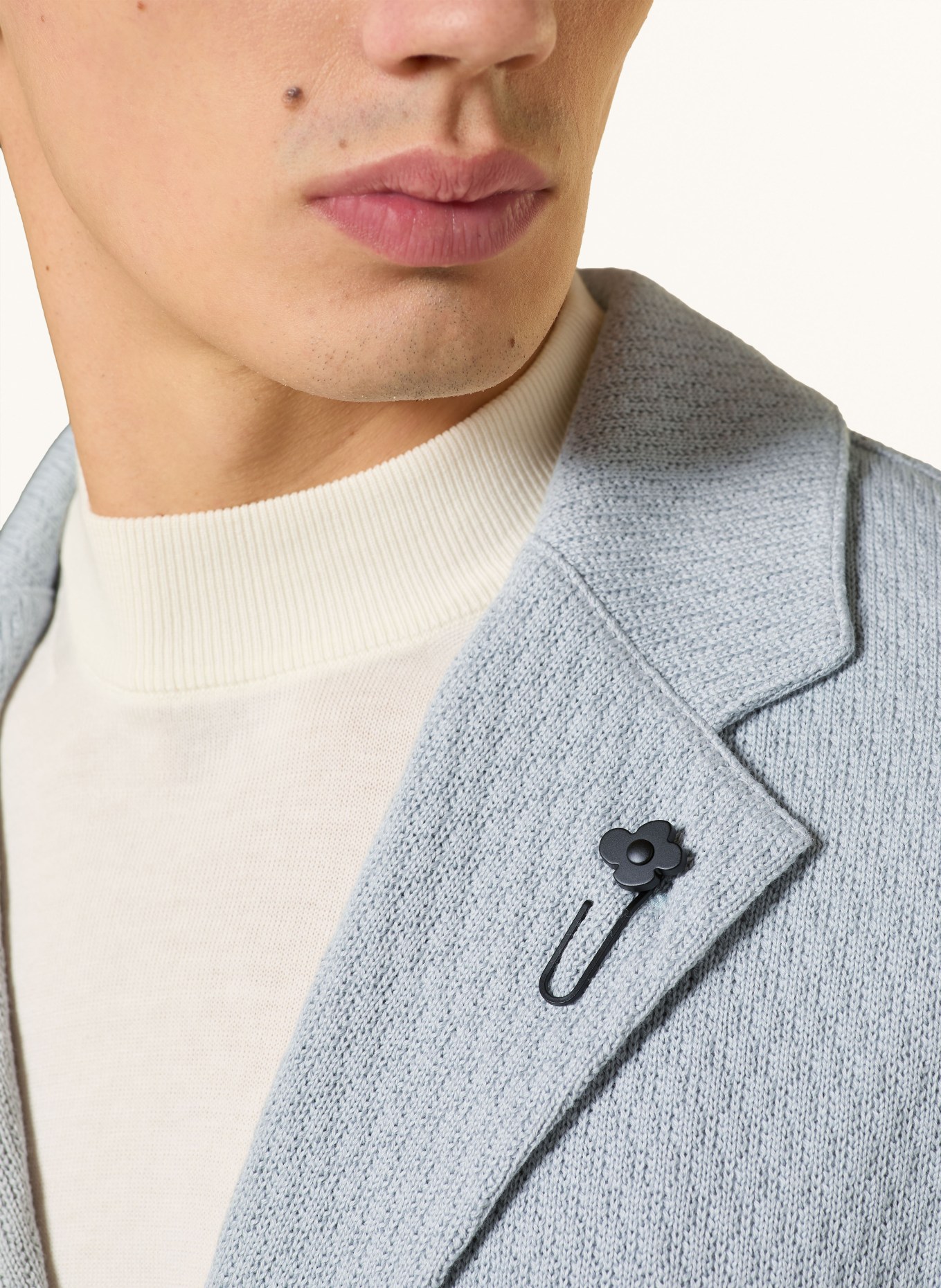 LARDINI Stricksakko Extra Slim Fit: BLAUGRAU