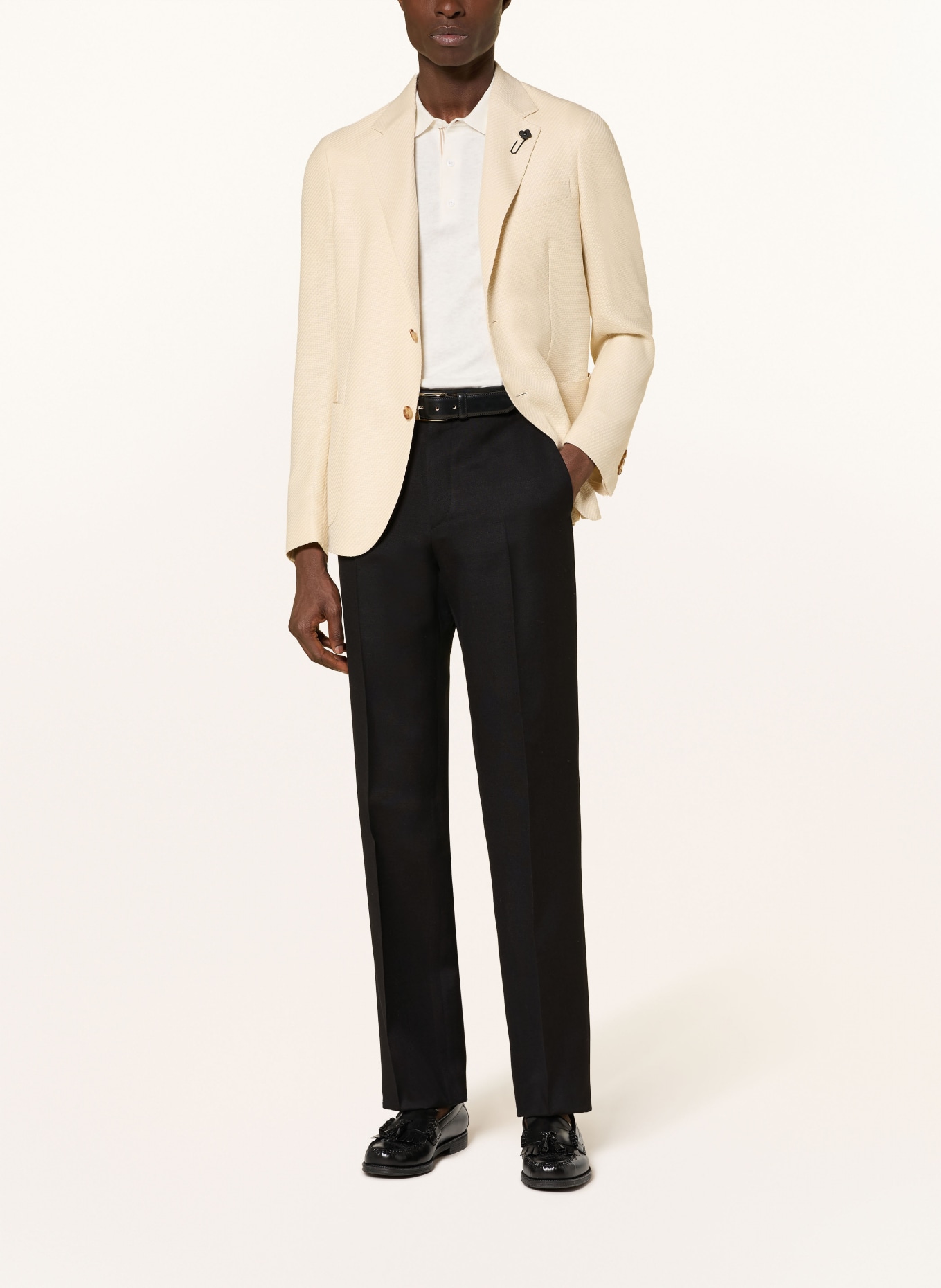 LARDINI Hose Regular Fit: SCHWARZ