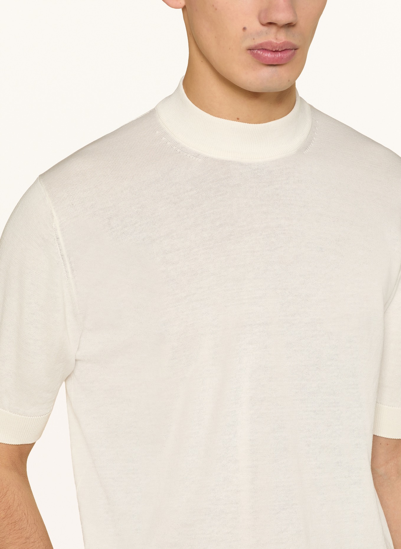 LARDINI Strickshirt: ECRU