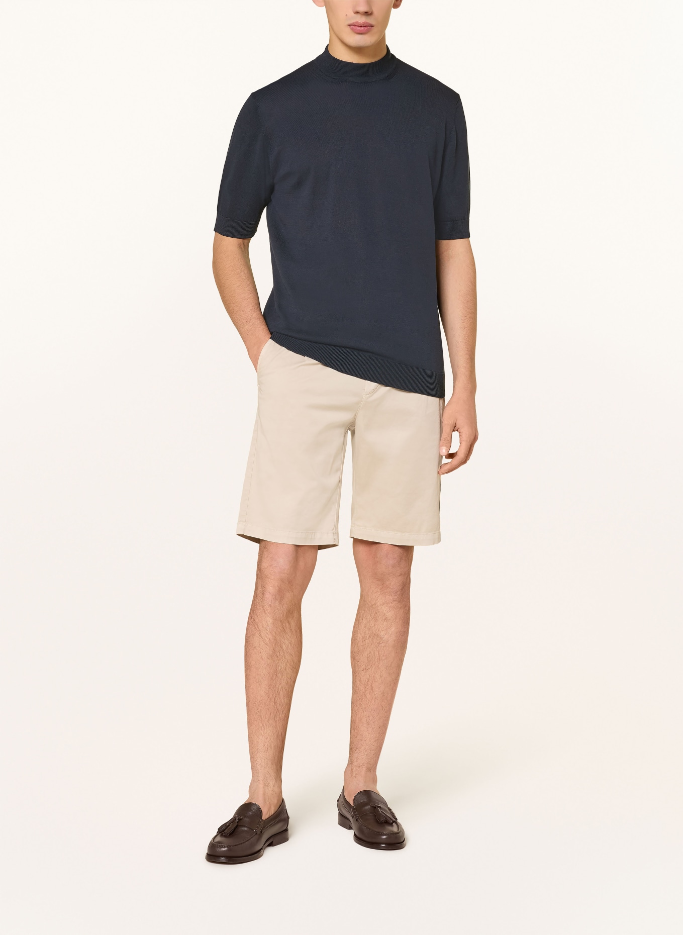 LARDINI Strickshirt: DUNKELBLAU