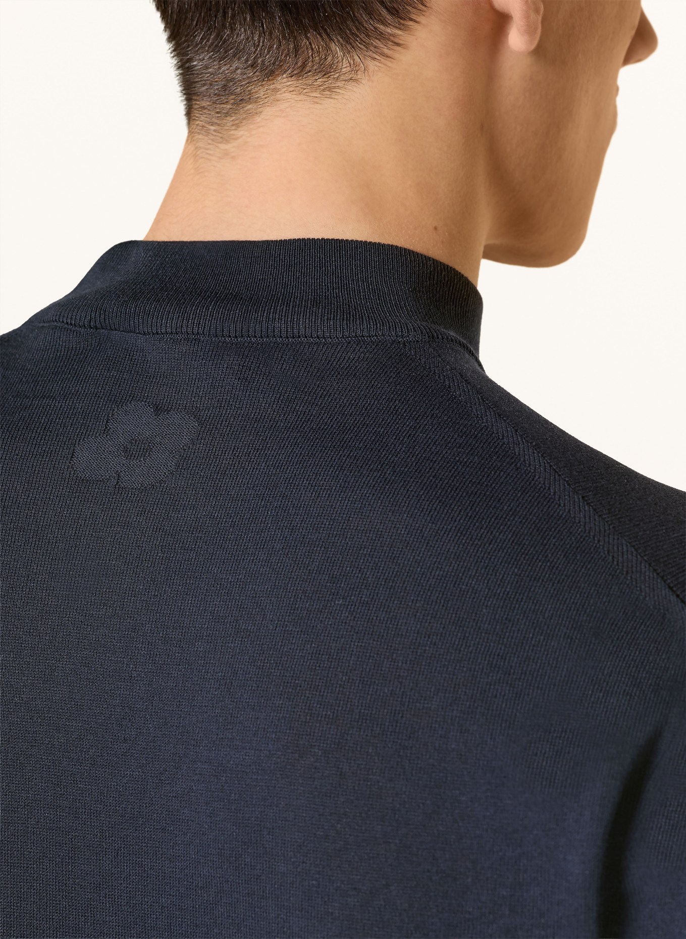 LARDINI Strickshirt: DUNKELBLAU